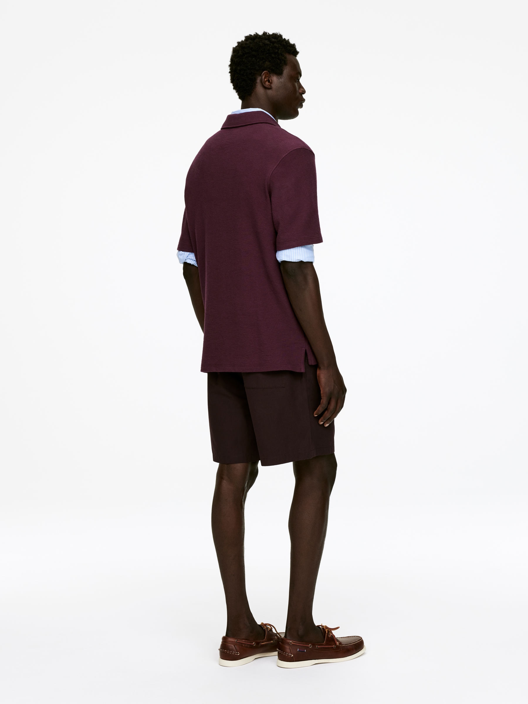 Short-Sleeve Polo Shirt - Burgundy - Regular fit - Men - StillMedia/Lookbook - 6