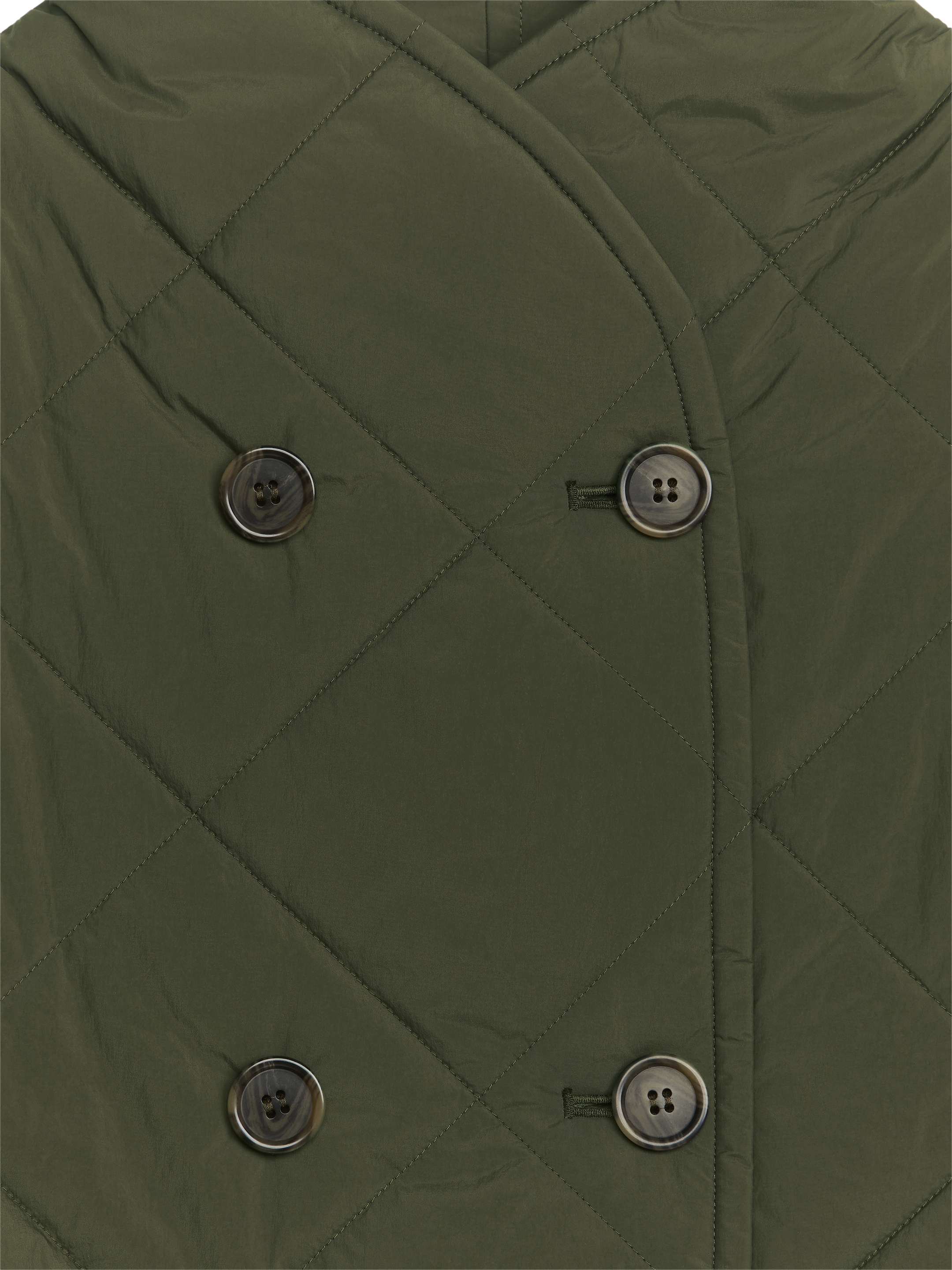 Größeres Bild ansehen: Steppjacke mit Schalkragen - Dunkles Khaki - Ladies | H&M DE 2