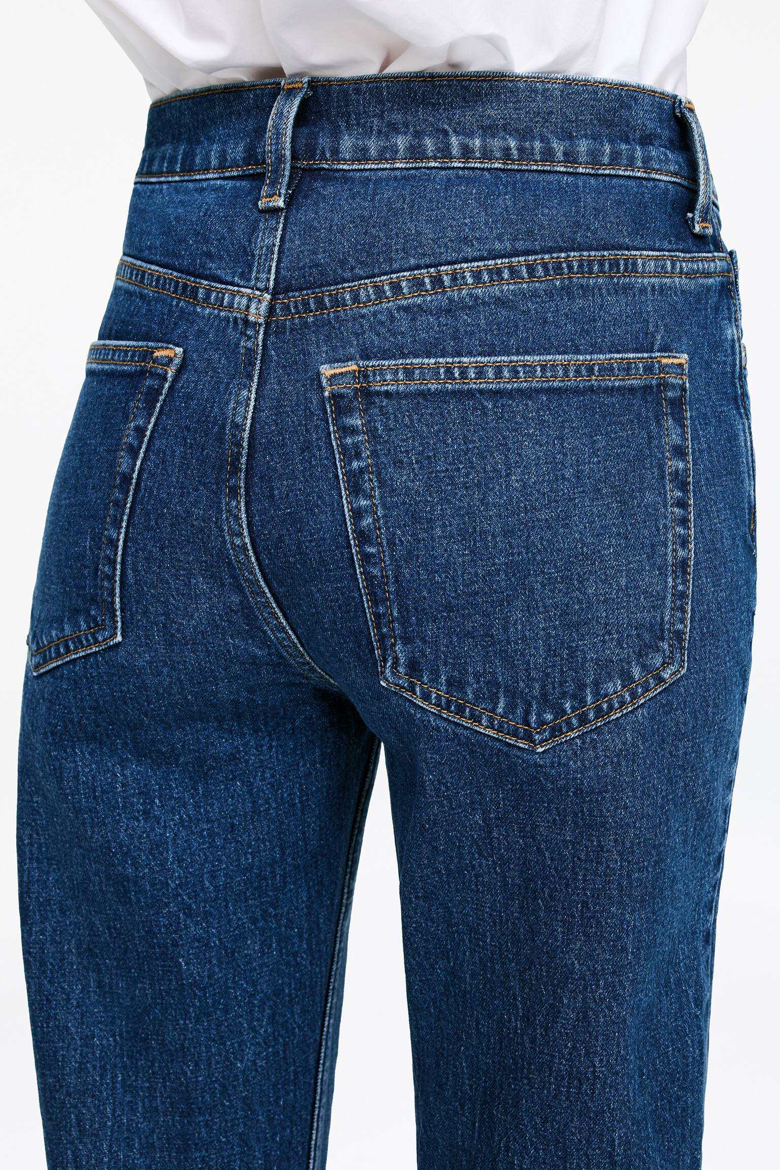 JADE cropped slim fit jeans - Middenblauw/Lichtblauw/Gewassen zwart/Wit/Donkerblauw/Wit/Blauw/Blauw - 4