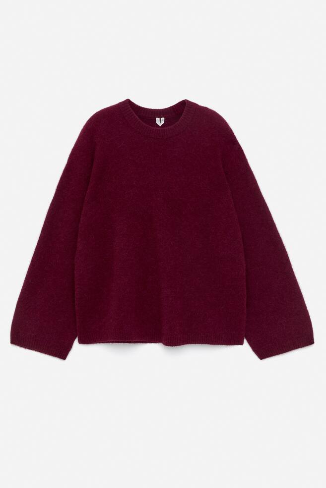 Pull en mélange de laine et d'alpaga - Bordeaux foncé/Vert/Gris clair/Noir/Bleu foncé/Blanc cassé - 1