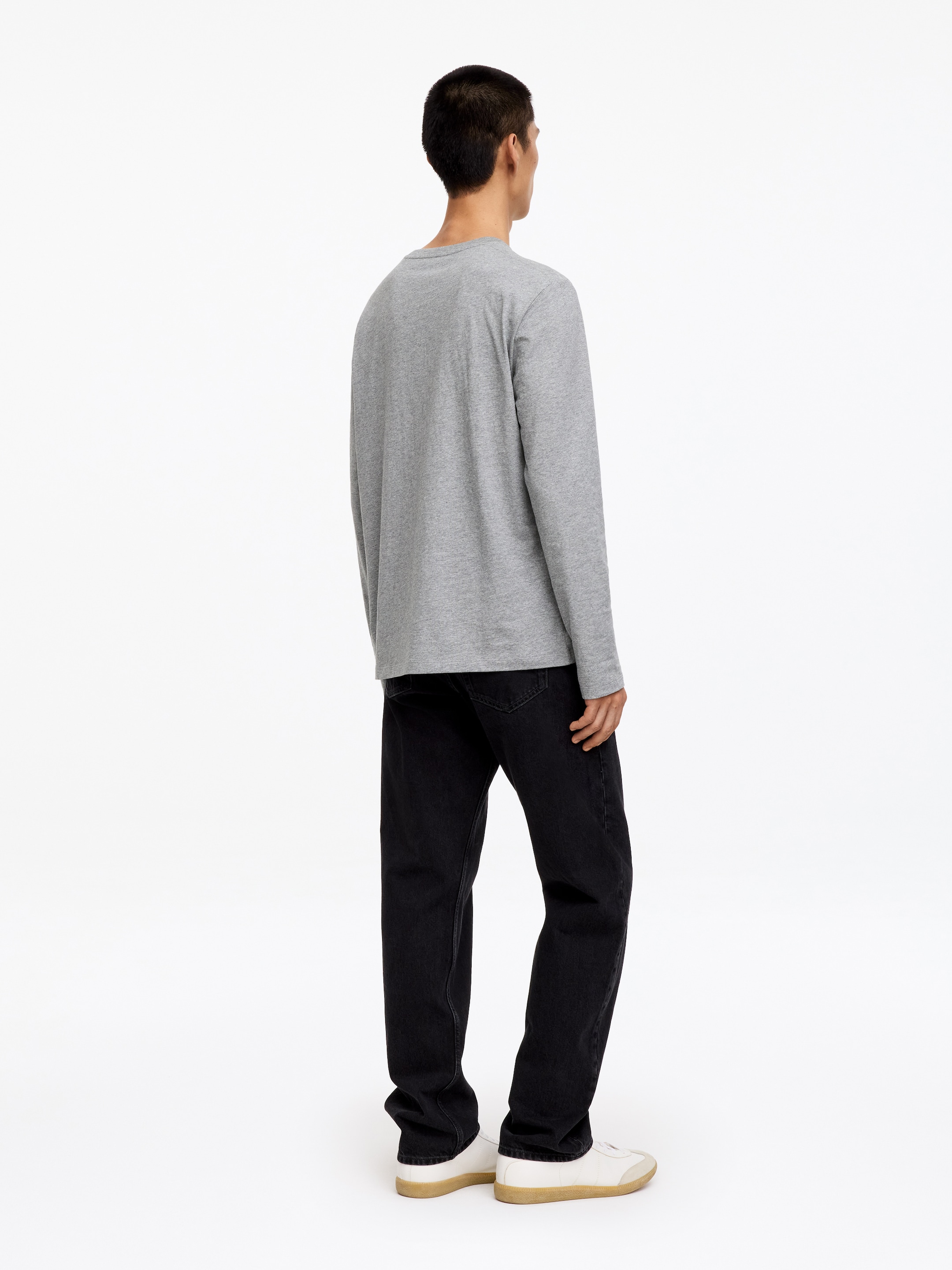 Regular Long-Sleeve T-Shirt - Grey Melange - Regular fit - Men - StillMedia/Lookbook - 5