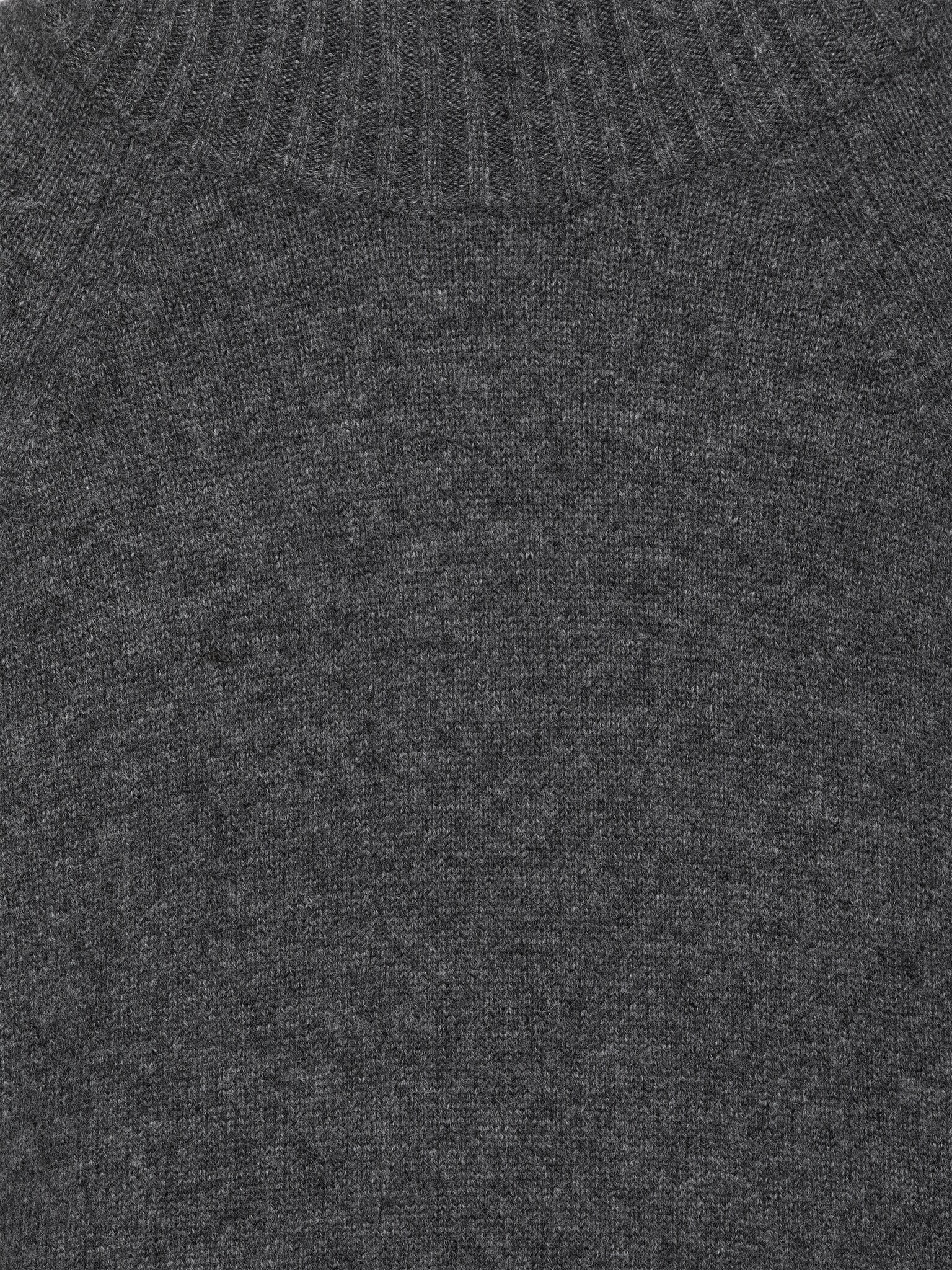 Rolákový sveter z čistého kašmíru - Tmavosivá/Tmavočervená - 4