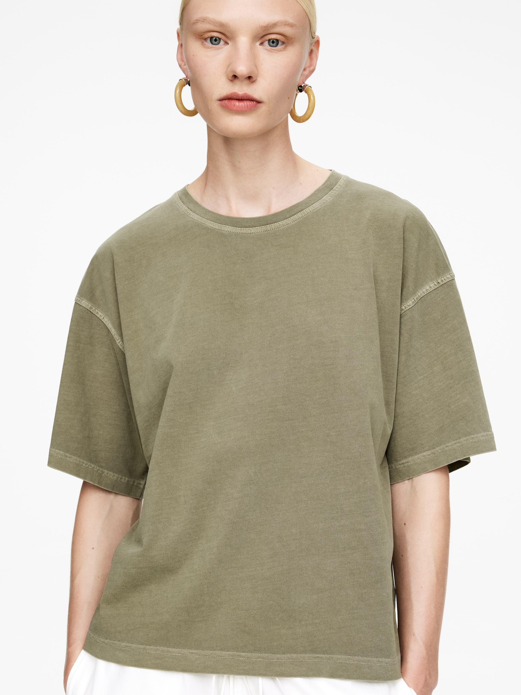 Größeres Bild anzeigen: T-Shirt aus Baumwolle - Khaki - Ladies | H&M AT 4