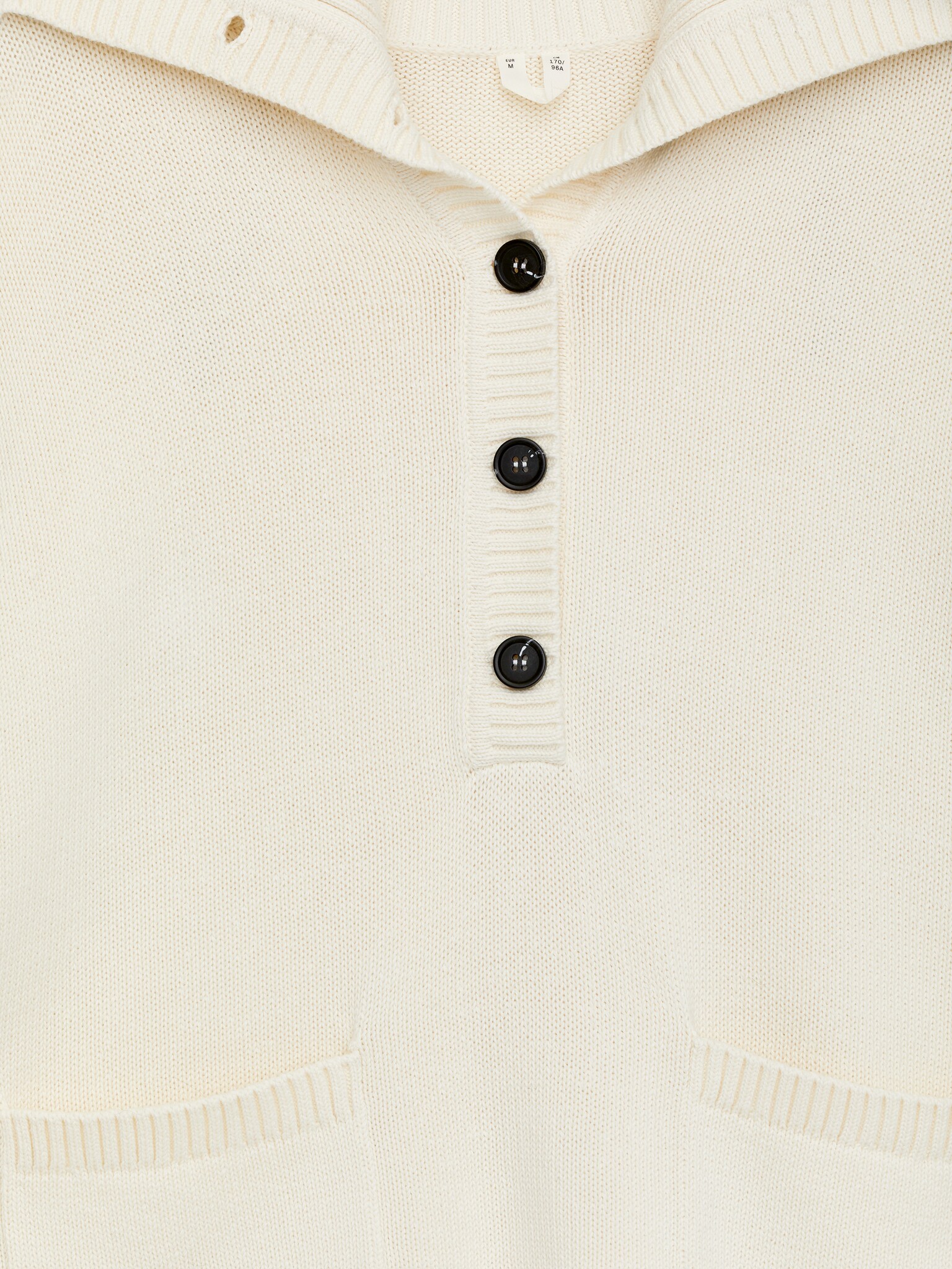 Pull à col montant - Beige clair/Noir - 6