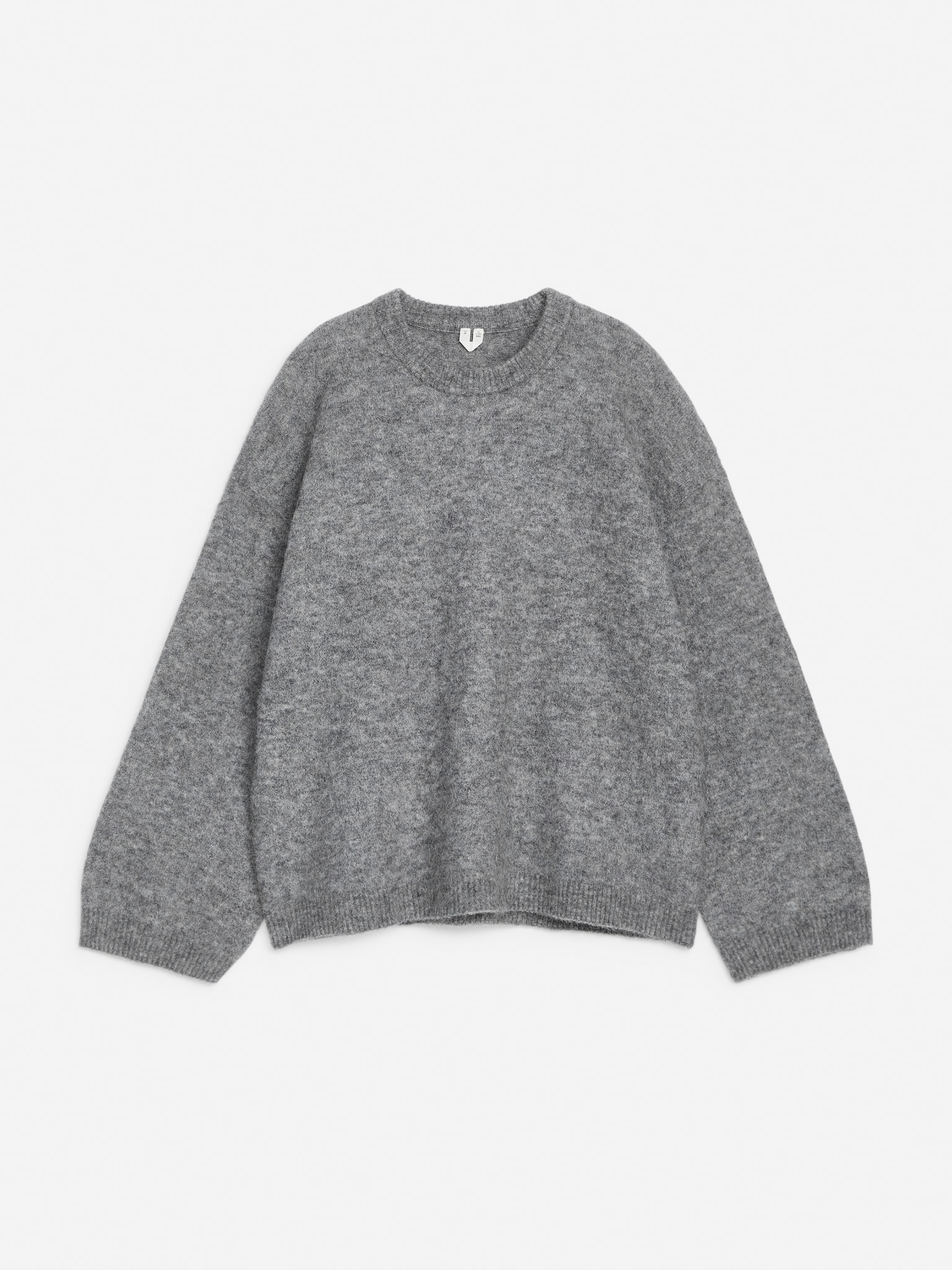 Pullover aus Alpakawolle und Wolle - Hellgrau/Schwarz/Cremeweiß/Beige/Rötliches Orange
