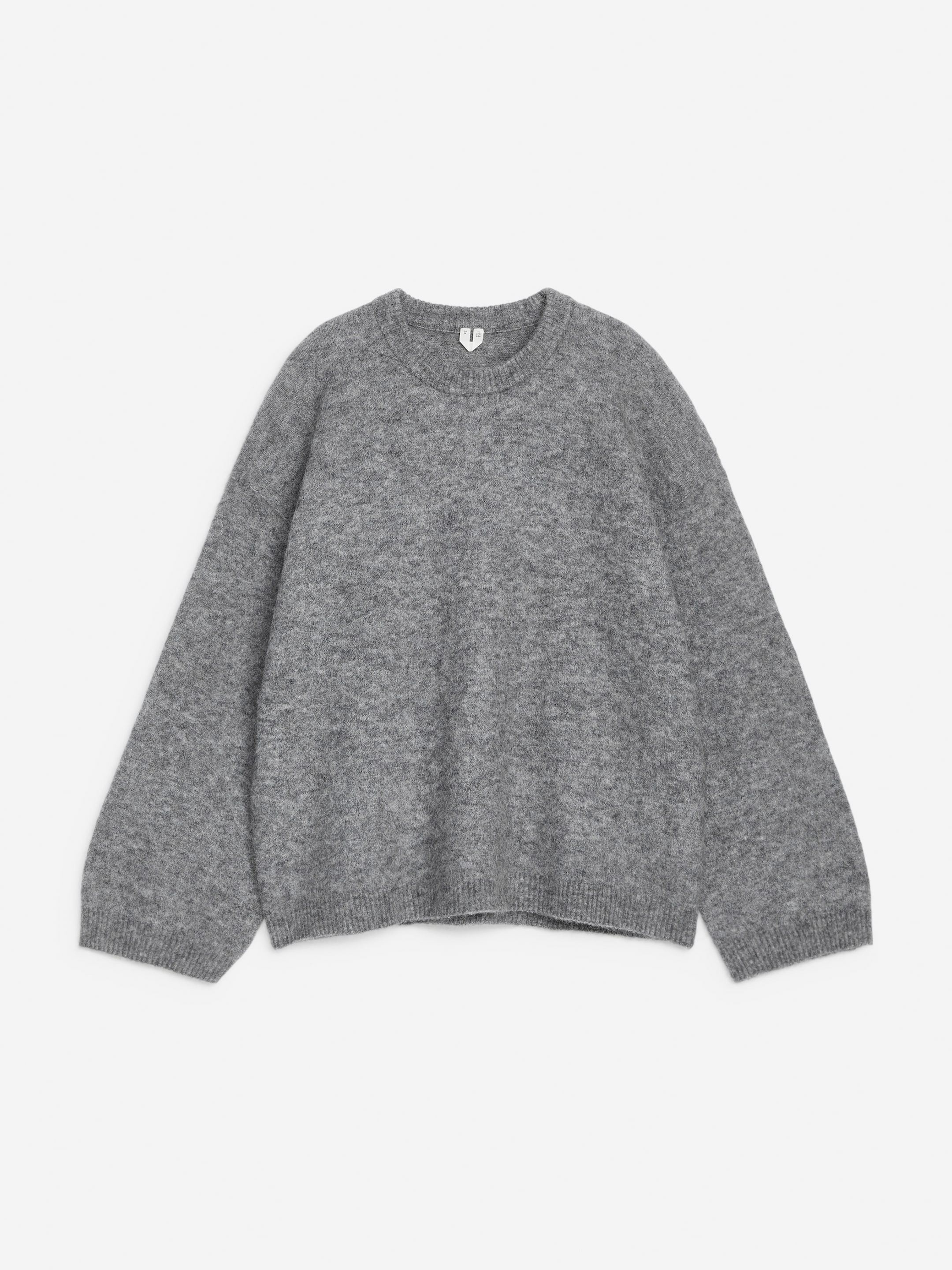 Alpaca-Wool Blend Jumper - Light Grey - Oversized - Women - StillMedia/DescriptiveStillLife - 1