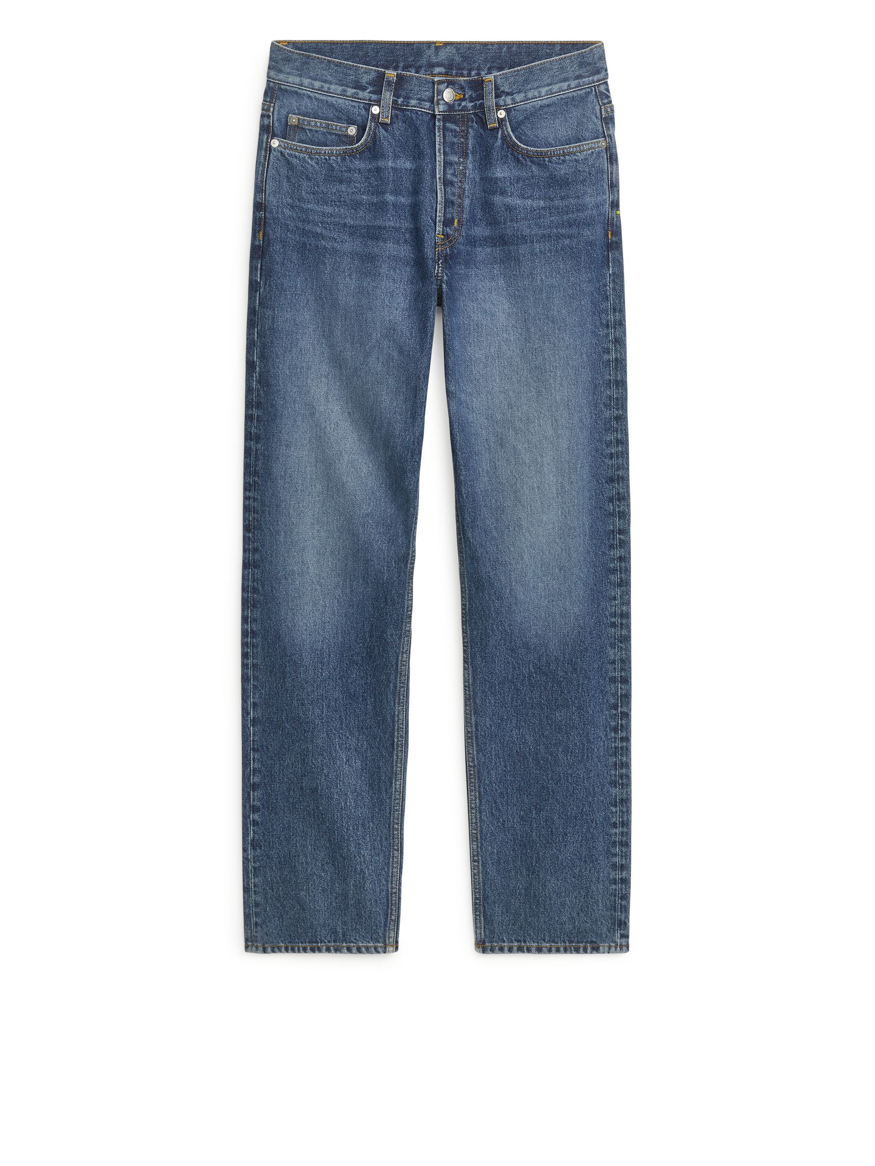 OCEAN Loose Straight Jeans - Mittleres Vintage-Blau - Loose Fit - Herren - StillMedia/DescriptiveStillLife - 1