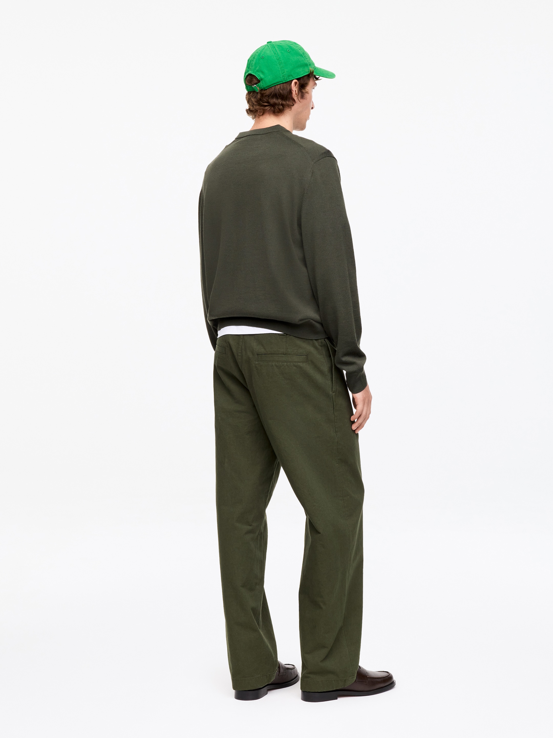 Wide-Fit Workwear Chinos - Khaki Green - Loose fit - men - StillMedia/Lookbook - 4