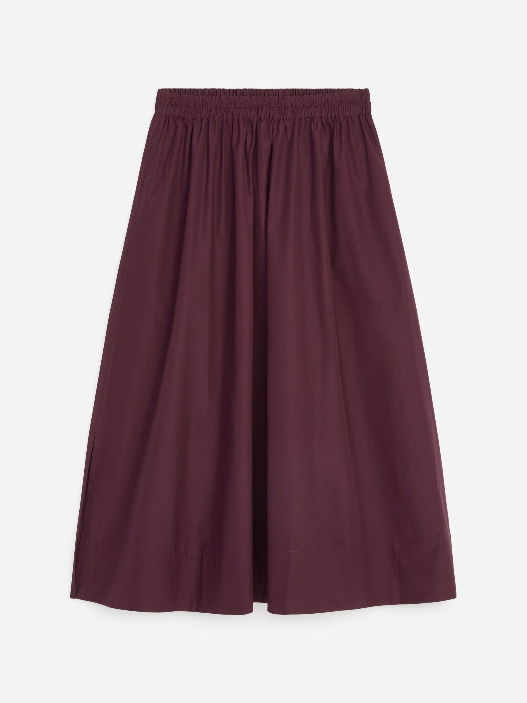 Midi Cotton Skirt - Plum - Regular fit - Women - StillMedia/DescriptiveStillLife - 1