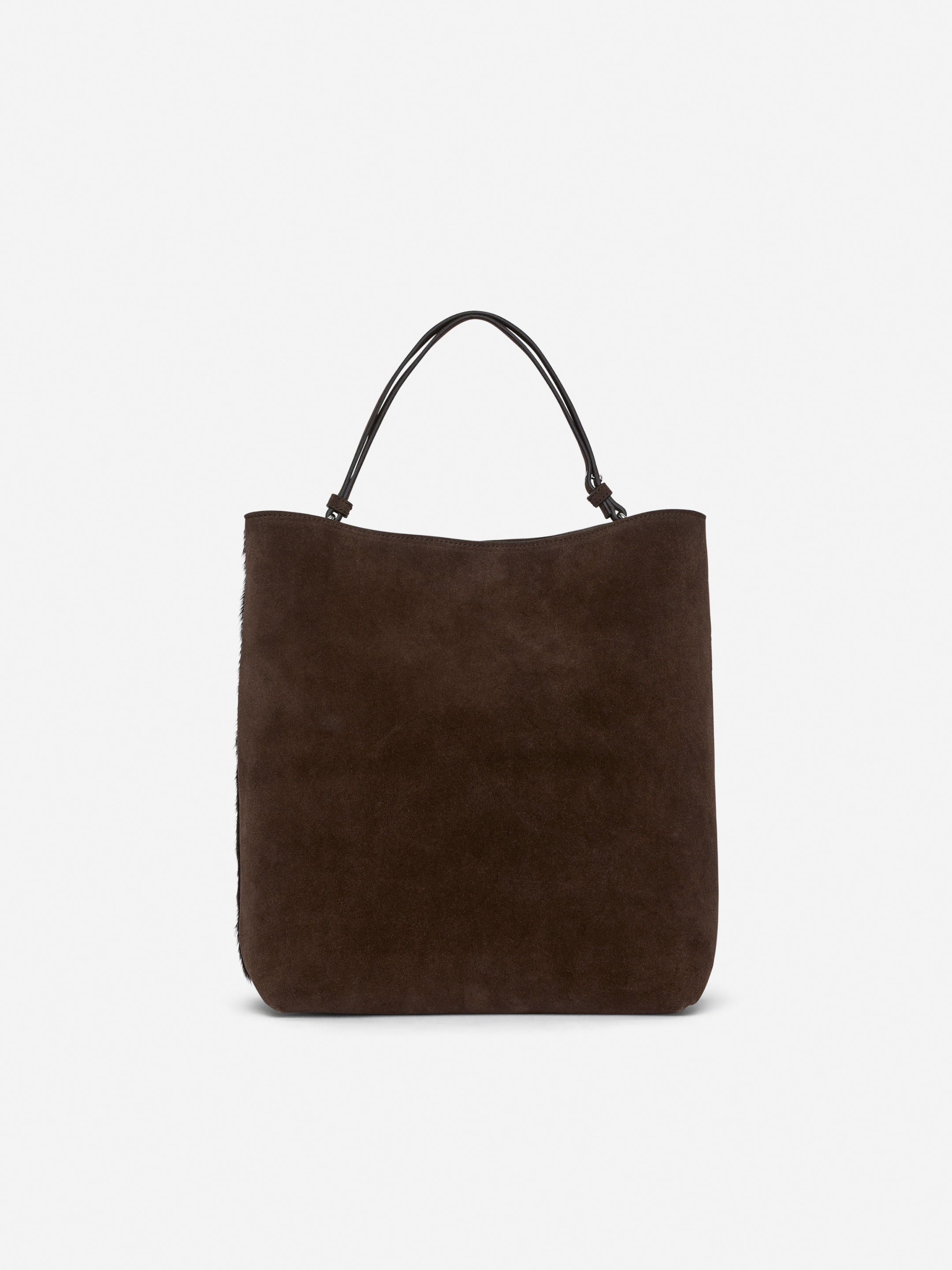 Leather-Split Suede Tote Bag - Brown - Women - StillMedia/DescriptiveStillLife - 4