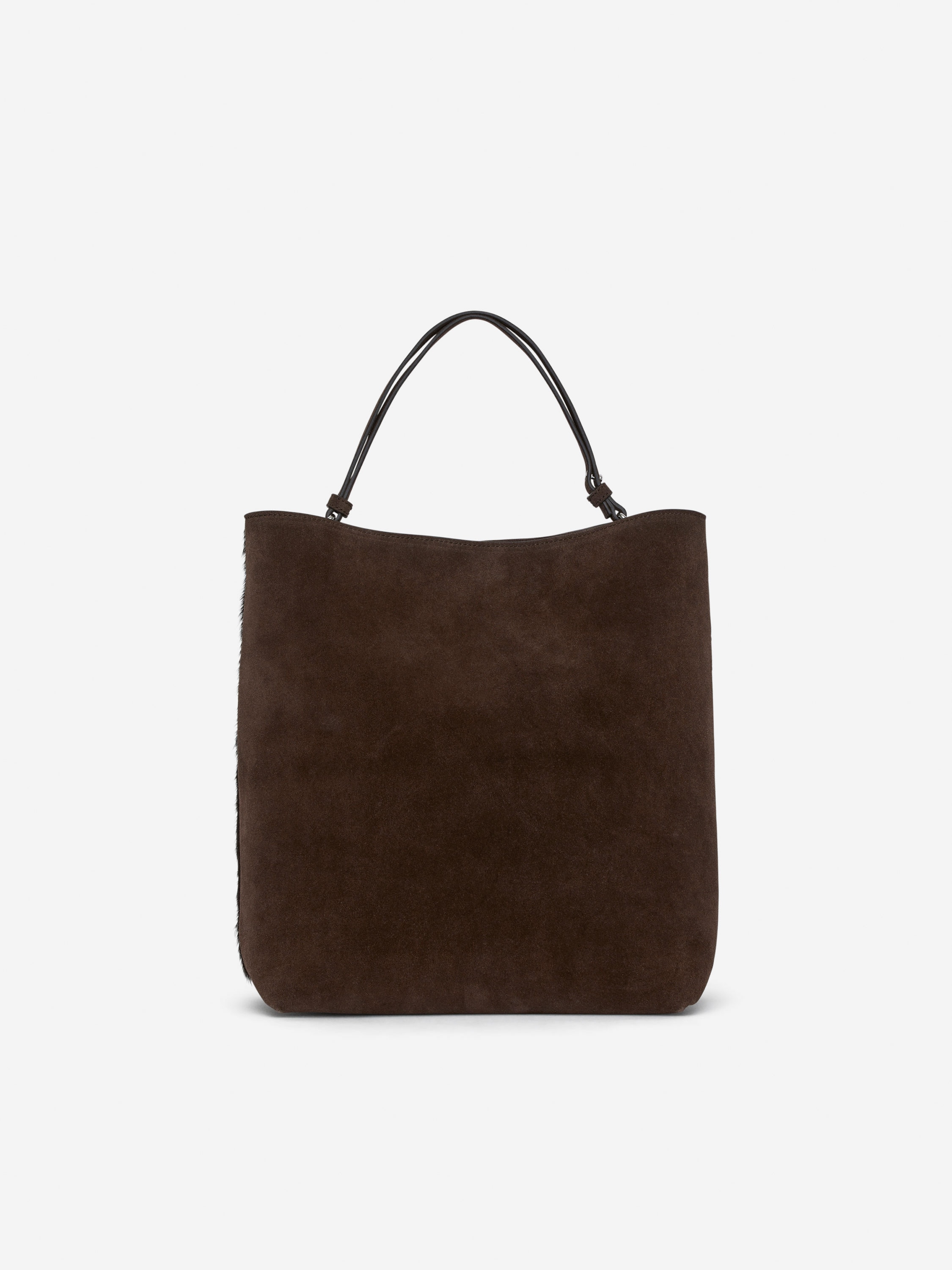 Leather-Suede Tote Bag - Brown - Women - StillMedia/DescriptiveStillLife - 4