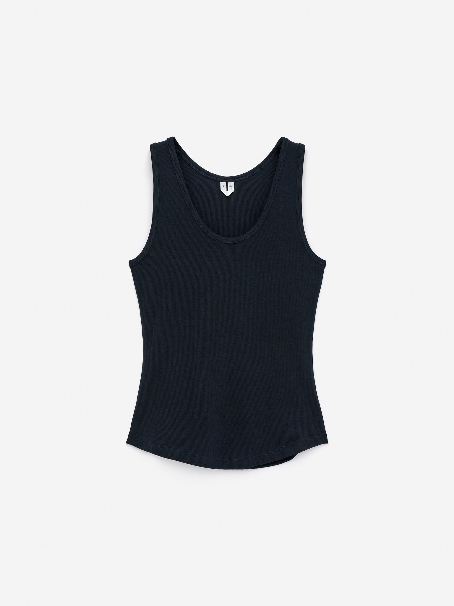 Top de tirantes de tipo deportivo de canalé - Azul oscuro/Amarillo/Blanco