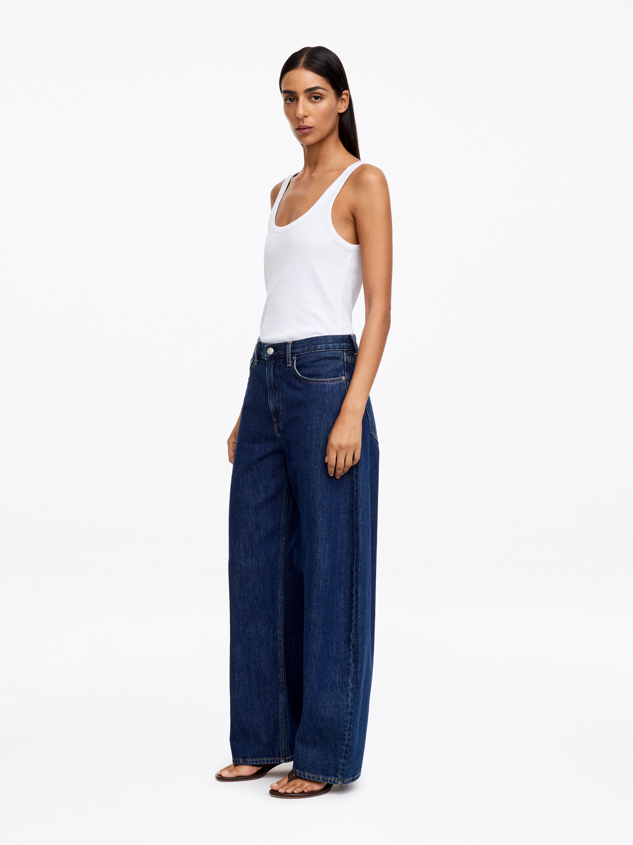 Geripptes Tanktop - Weiß - Slim Fit - Damen - StillMedia/Lookbook - 4