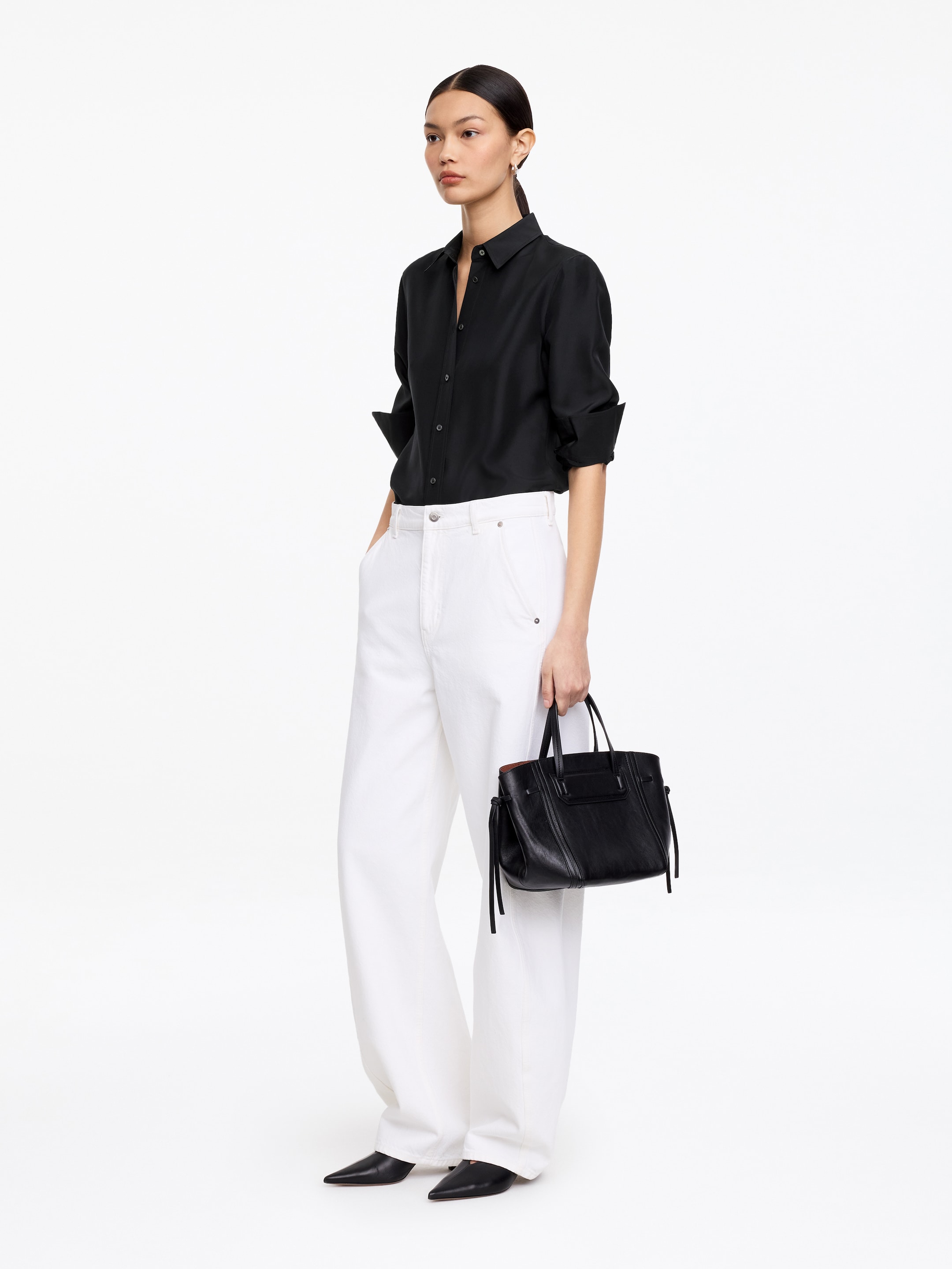 Silk Shirt - Black - Slim fit - Women - StillMedia/Lookbook - 7