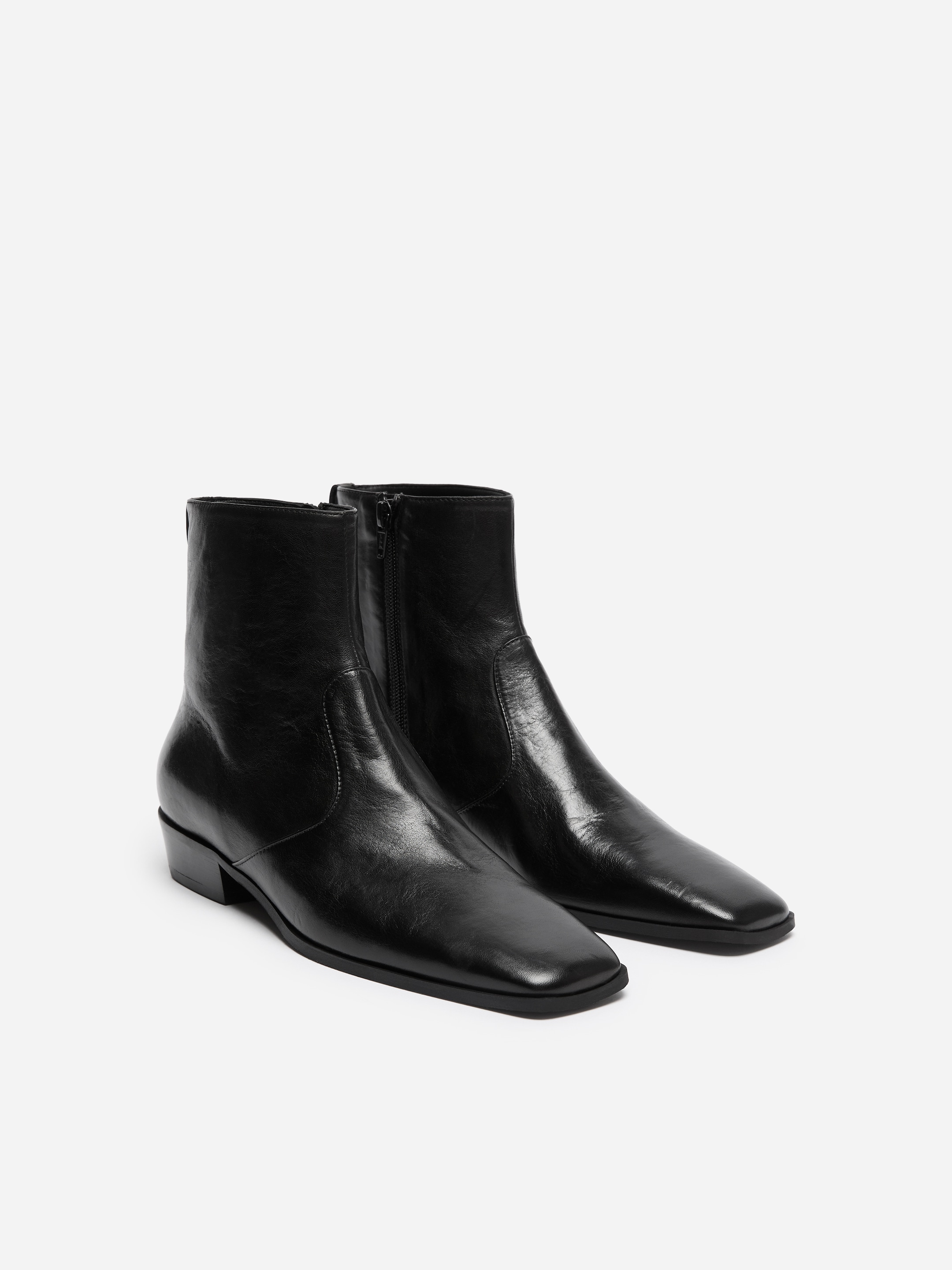 Botines planos de piel - Negro - women - StillMedia/DescriptiveStillLife - 3
