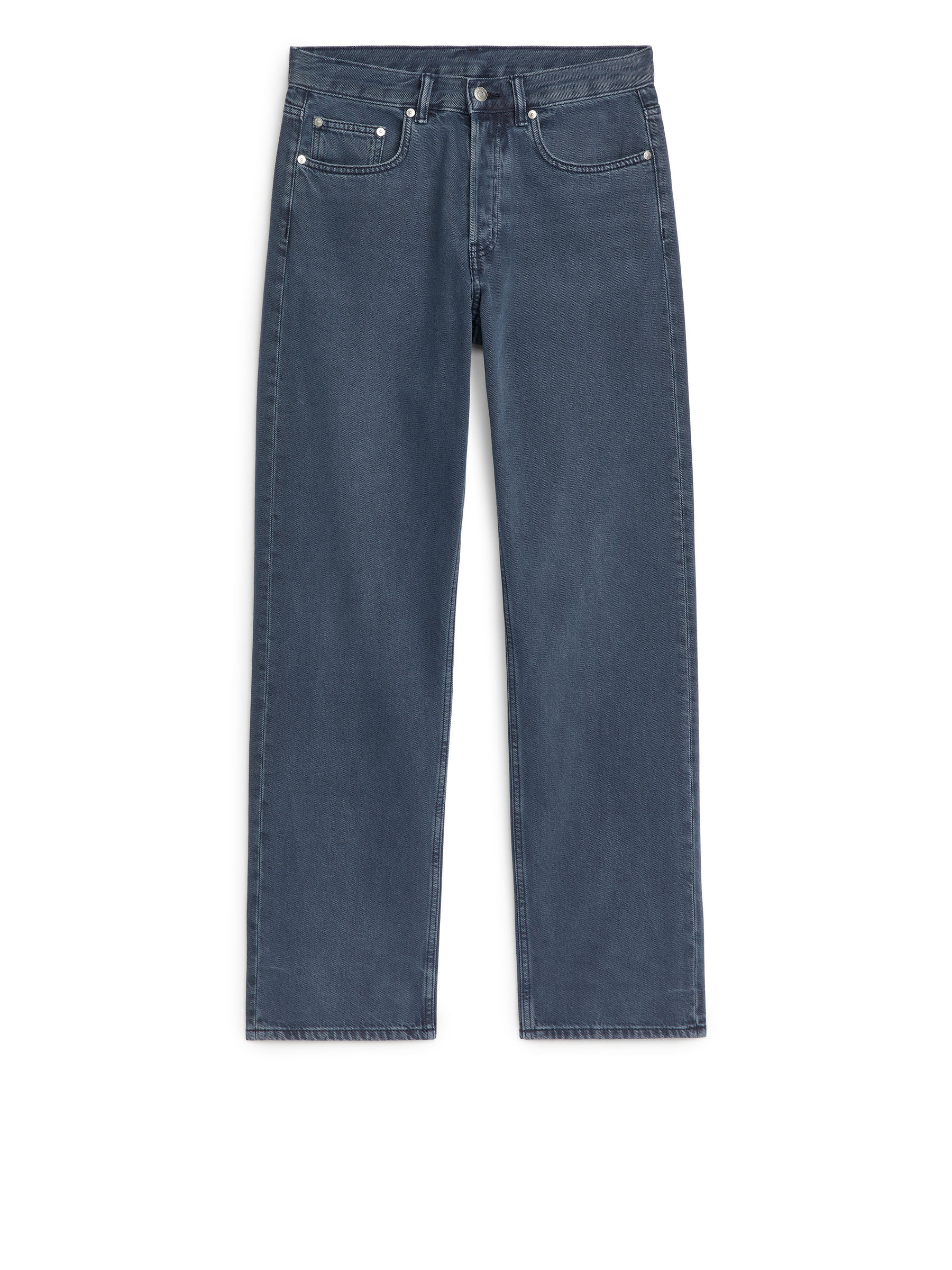 OCEAN Loose Straight Jeans-#3A455A-7504
