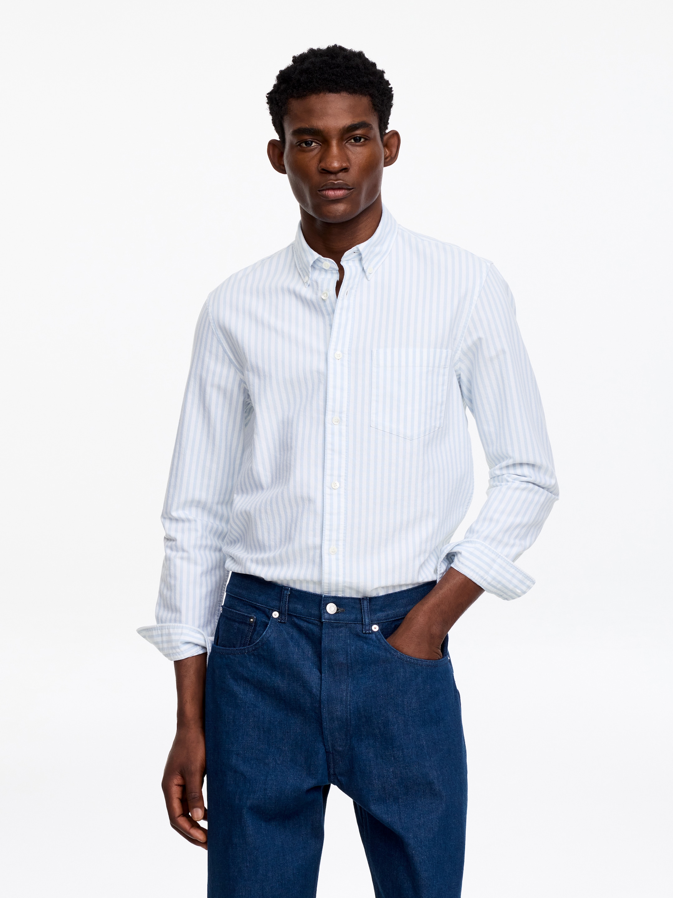 Regular Oxford Shirt-#98ABBC-19468