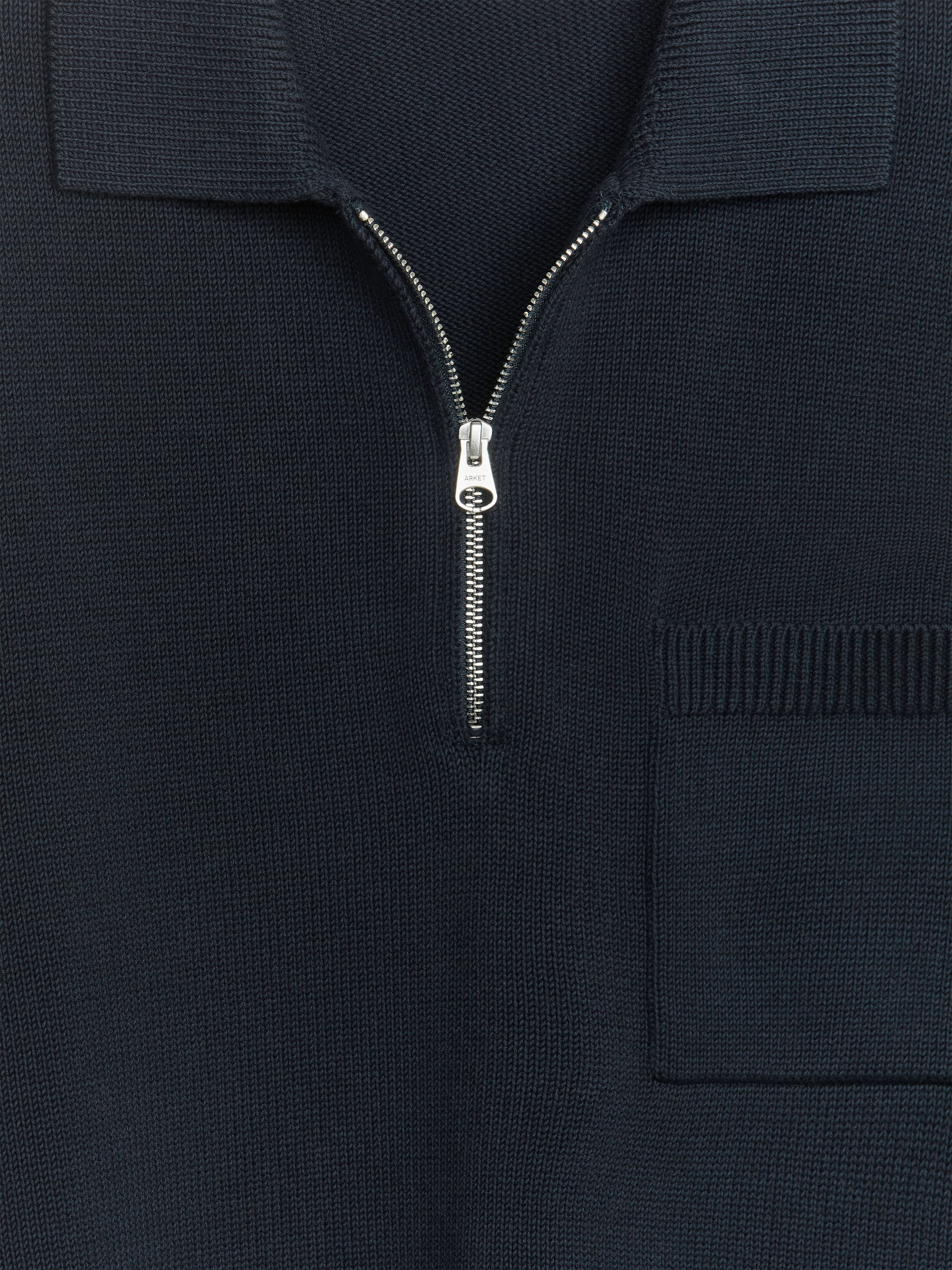 Baumwollpullover mit kurzem Reißverschluss - Dunkelblau - Regular Fit - Herren - StillMedia/DescriptiveDetail - 1