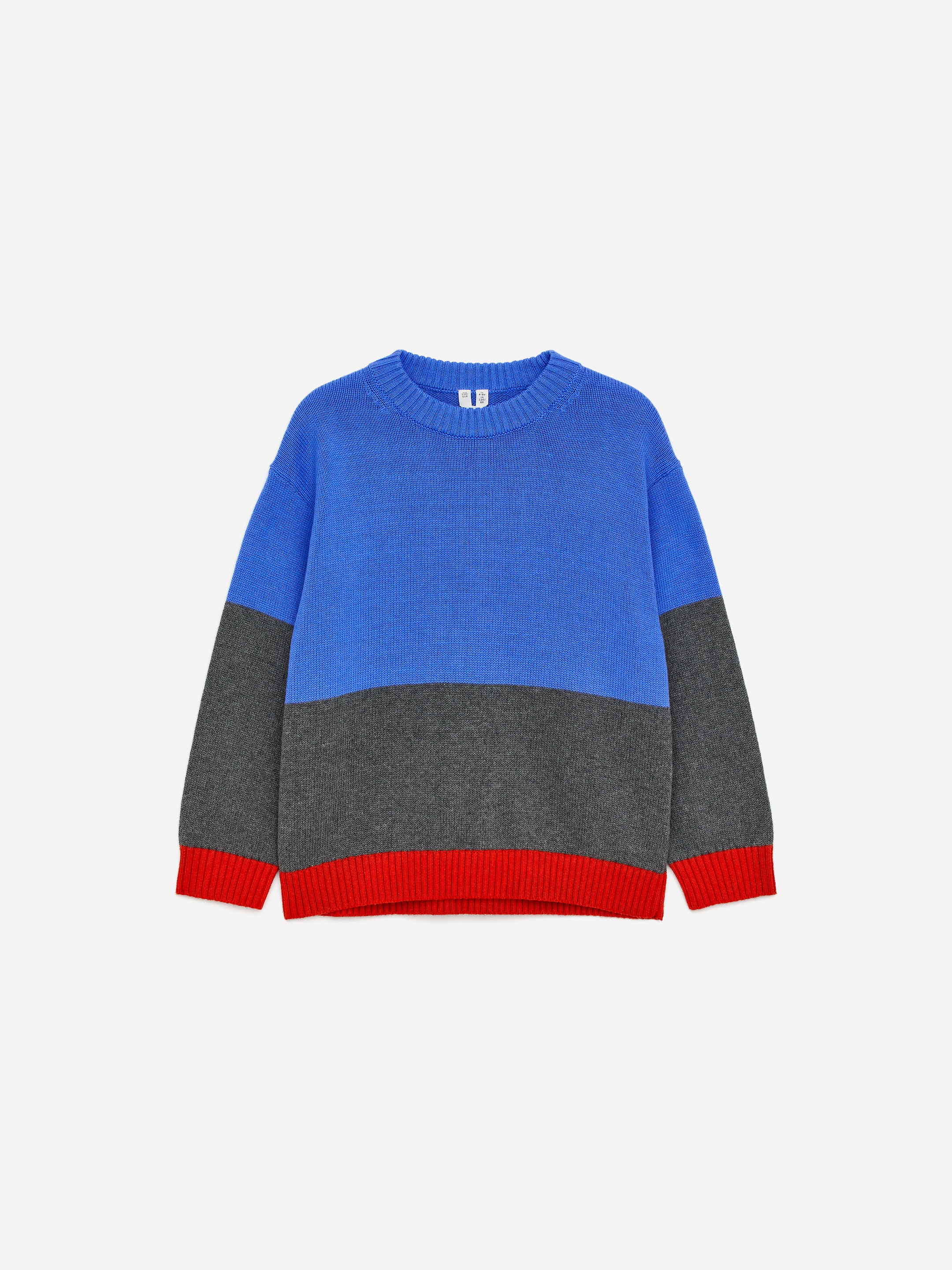 Zobacz większy obraz: Sweter z bawełny i wełny - Niebieski/szary/czerwony - Dziecko | H&M PL 1