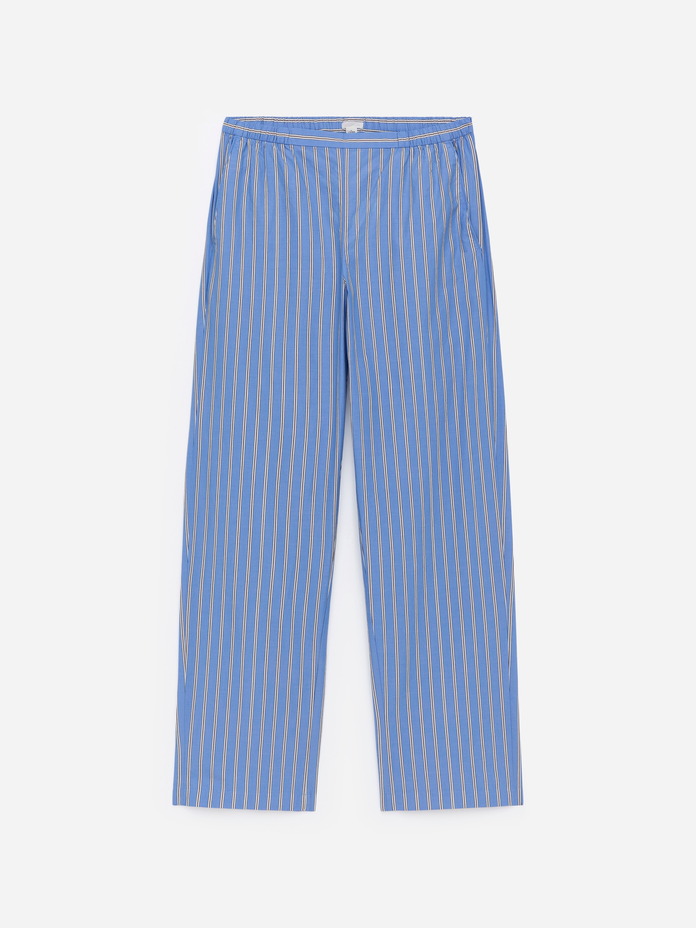 Pantalones de pijama de algodón - Azul/rayas