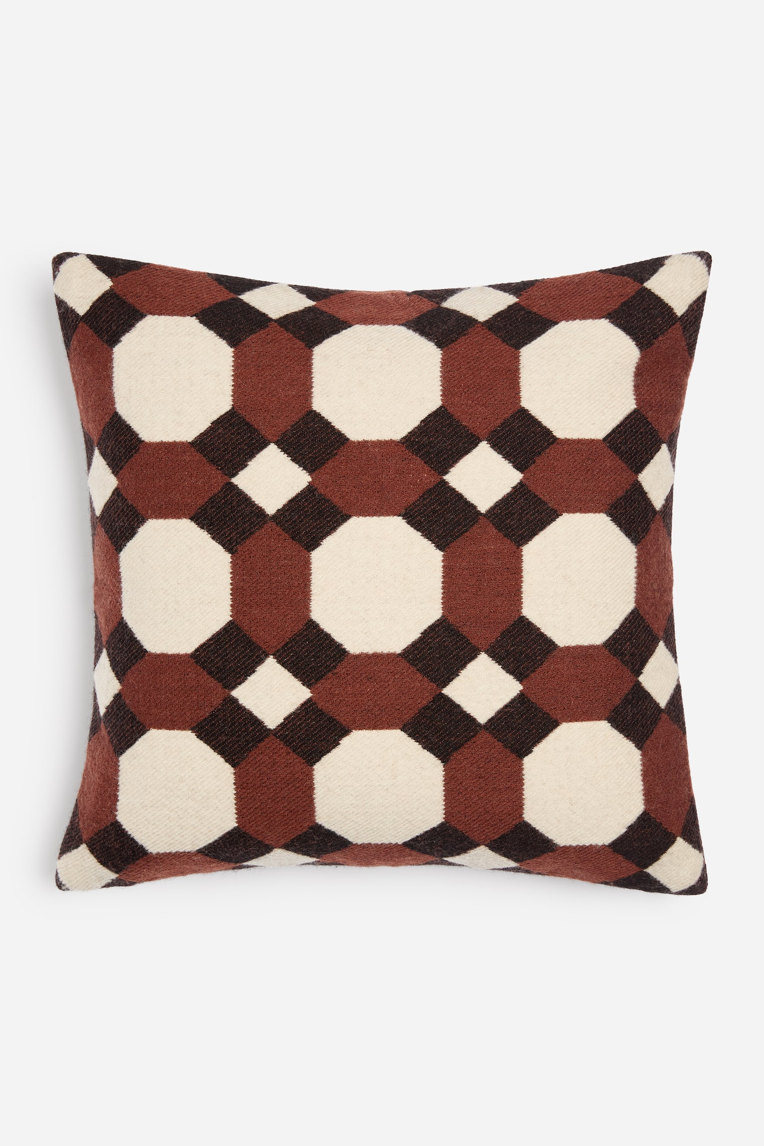 Housse de coussin en laine 50 x 50 cm - Marron/Multicolore/Vert/Multicolore - 1