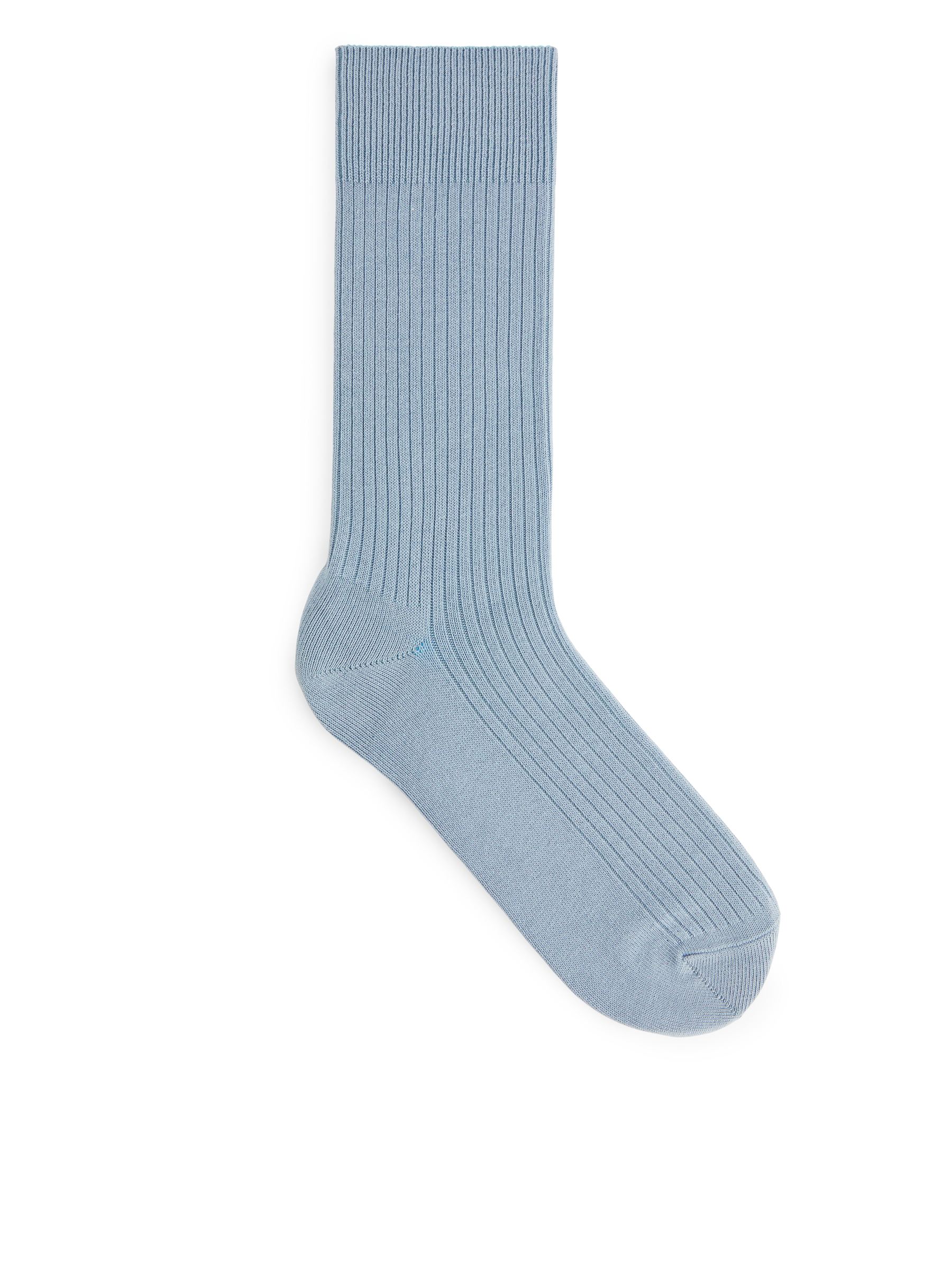Gerippte Socken aus Supima-Baumwolle - Dusty Turquoise - Herren - StillMedia/DescriptiveStillLife - 1