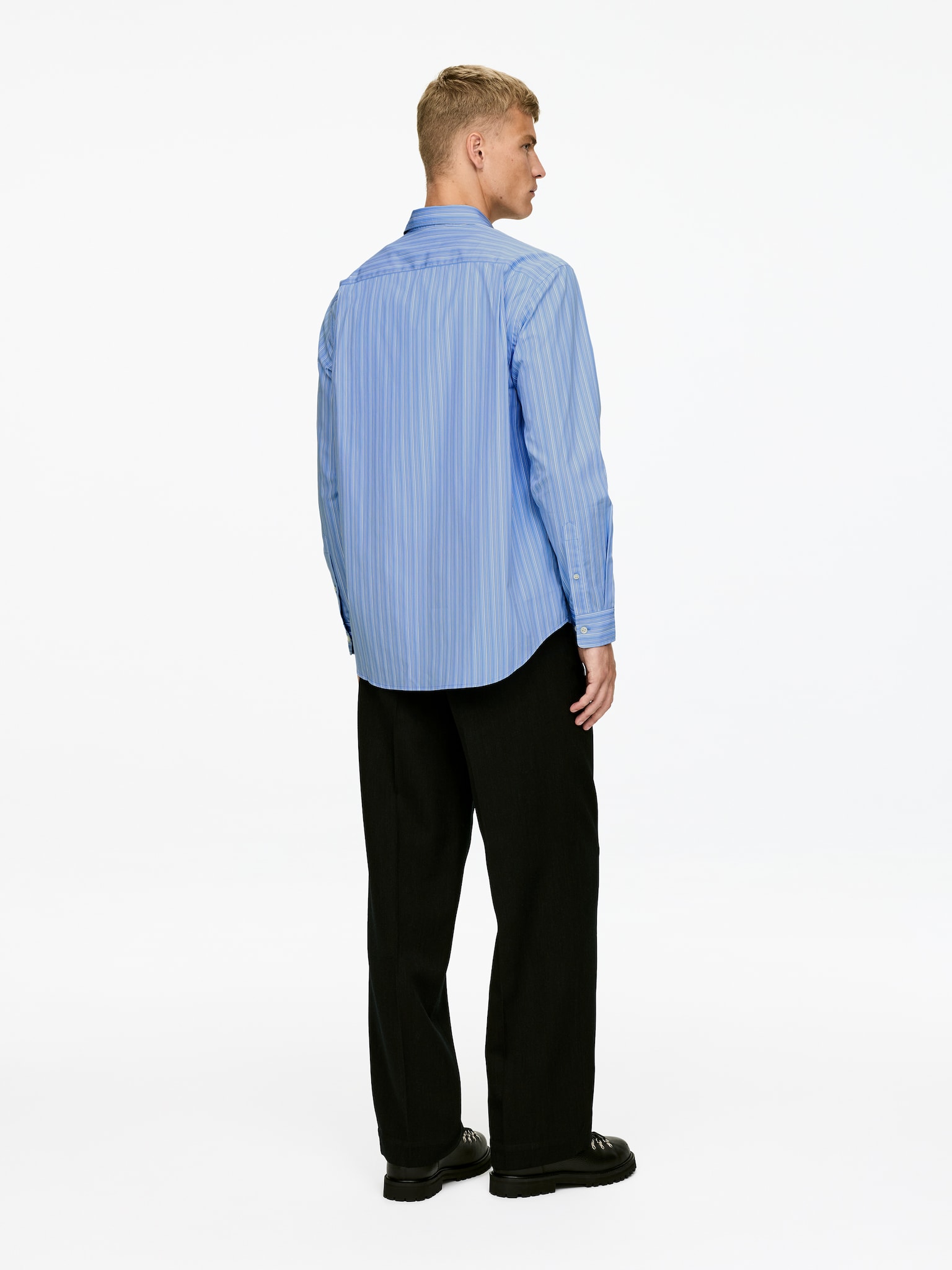 Chemise en popeline décontractée - Bleu/Blanc/Blanc/Rayures/Blanc/Blanc/Bleu/Bleu ciel - 4