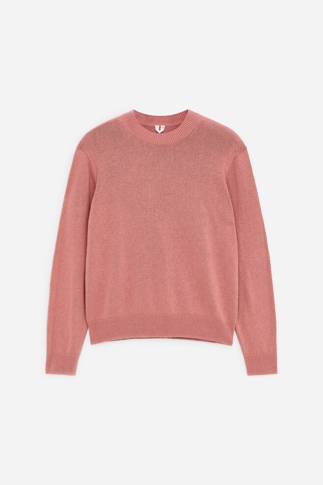 Linen Cotton Jumper - Dusty Pink - 1
