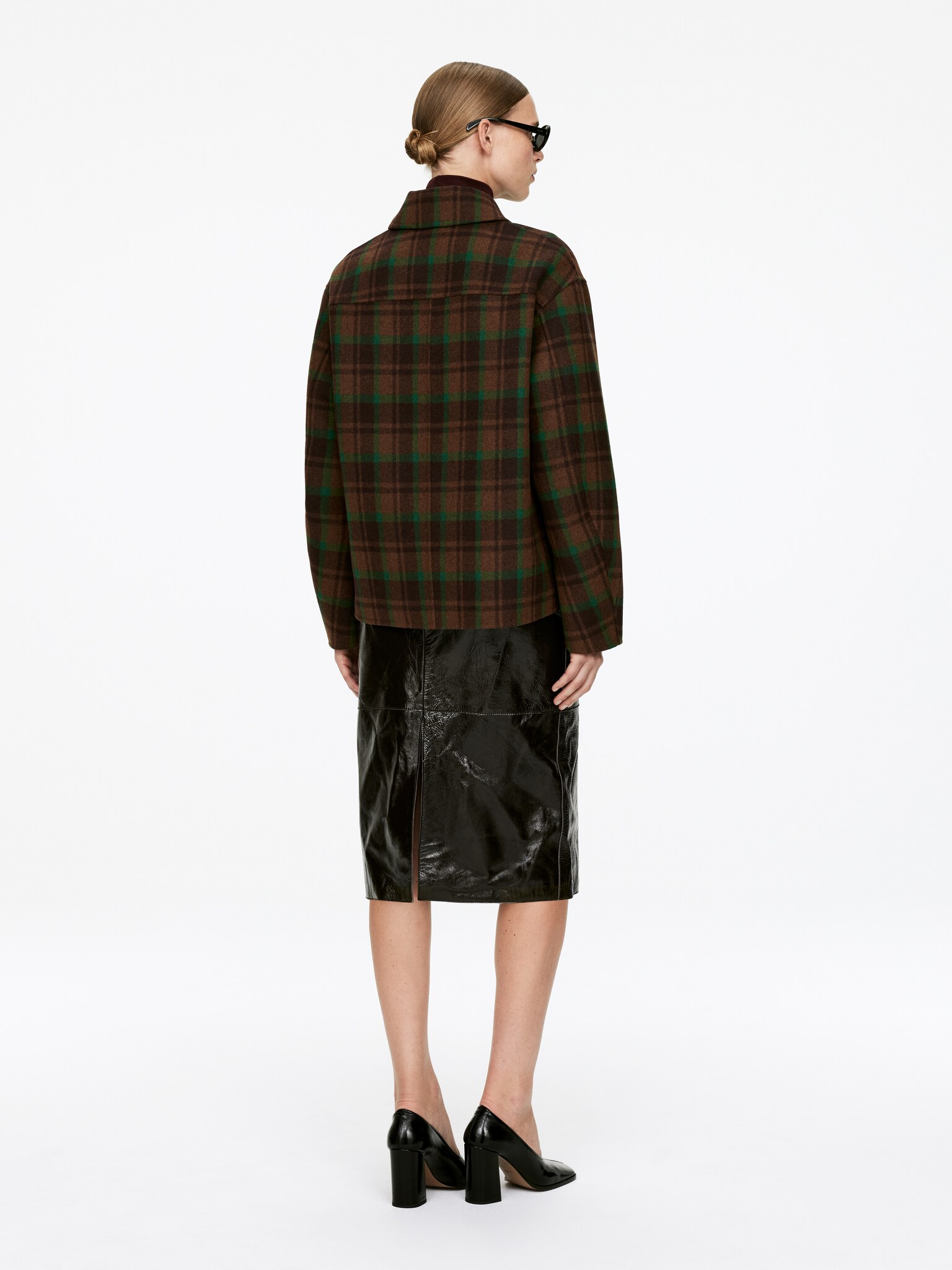 Doublé Wool-Blend Jacket - Brown/Green - 4