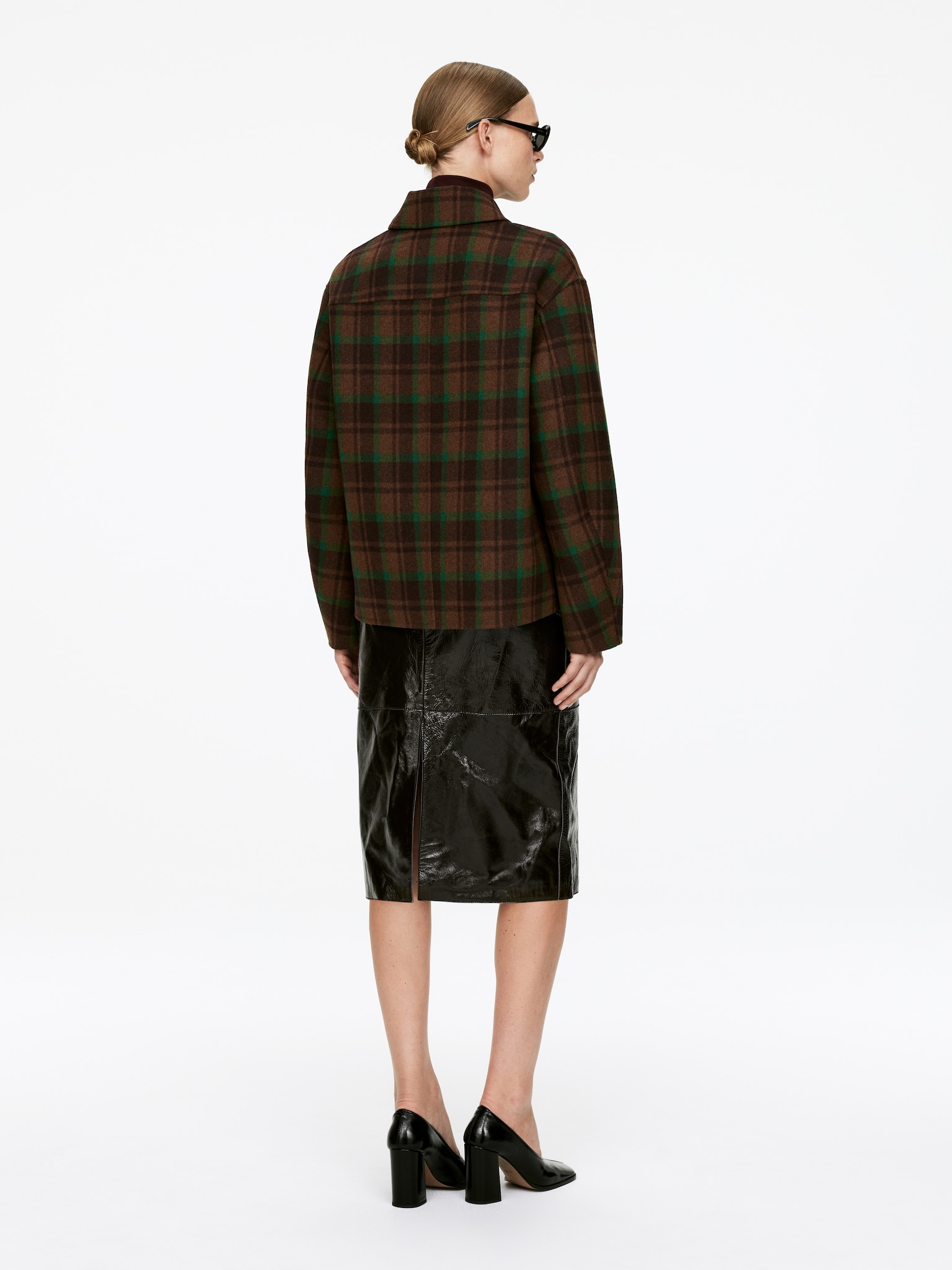 Doublé Wool-Blend Jacket - Brown/Green - 4