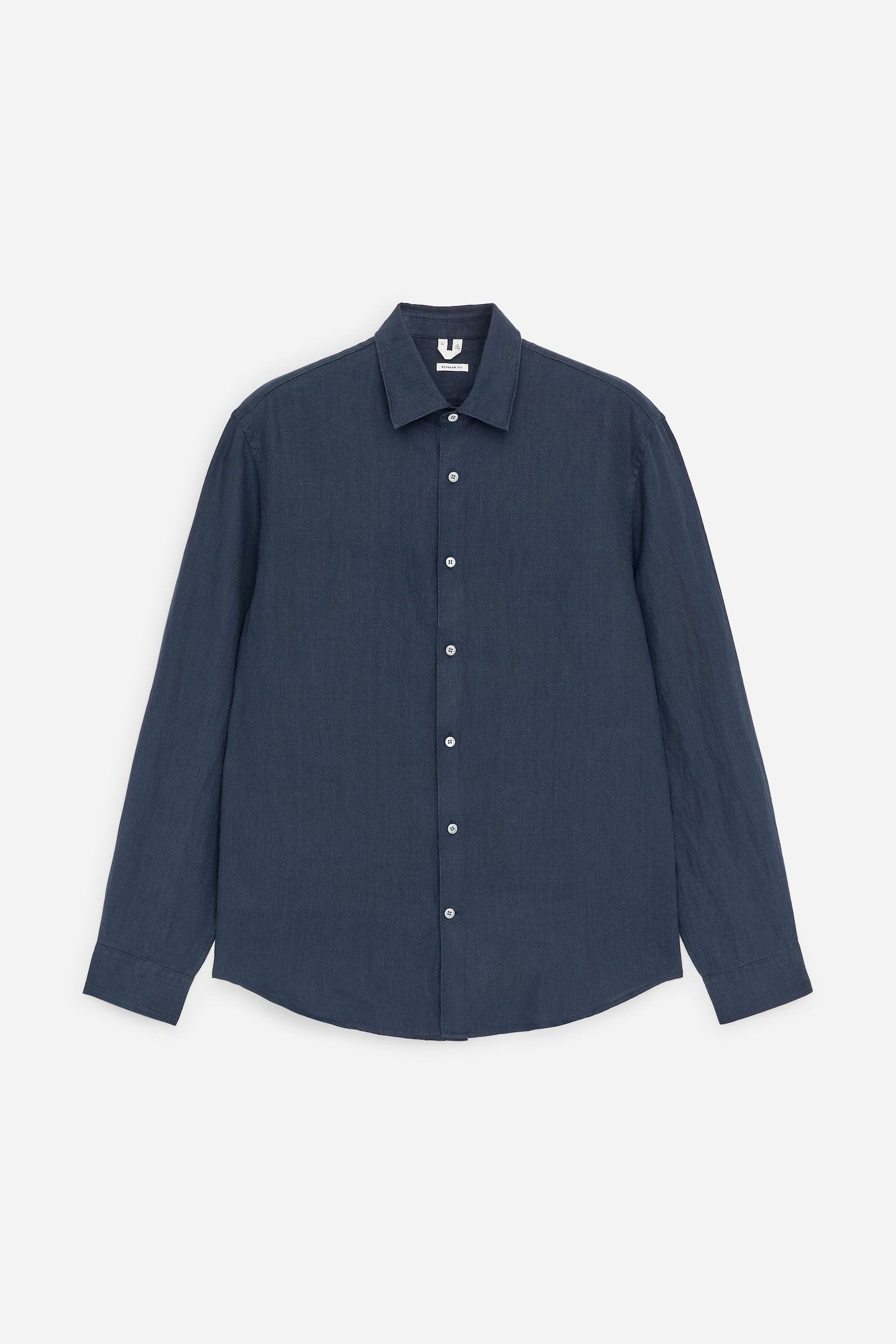 Linneskjorta - Mörkblå/Khakigrön/Vit - 2