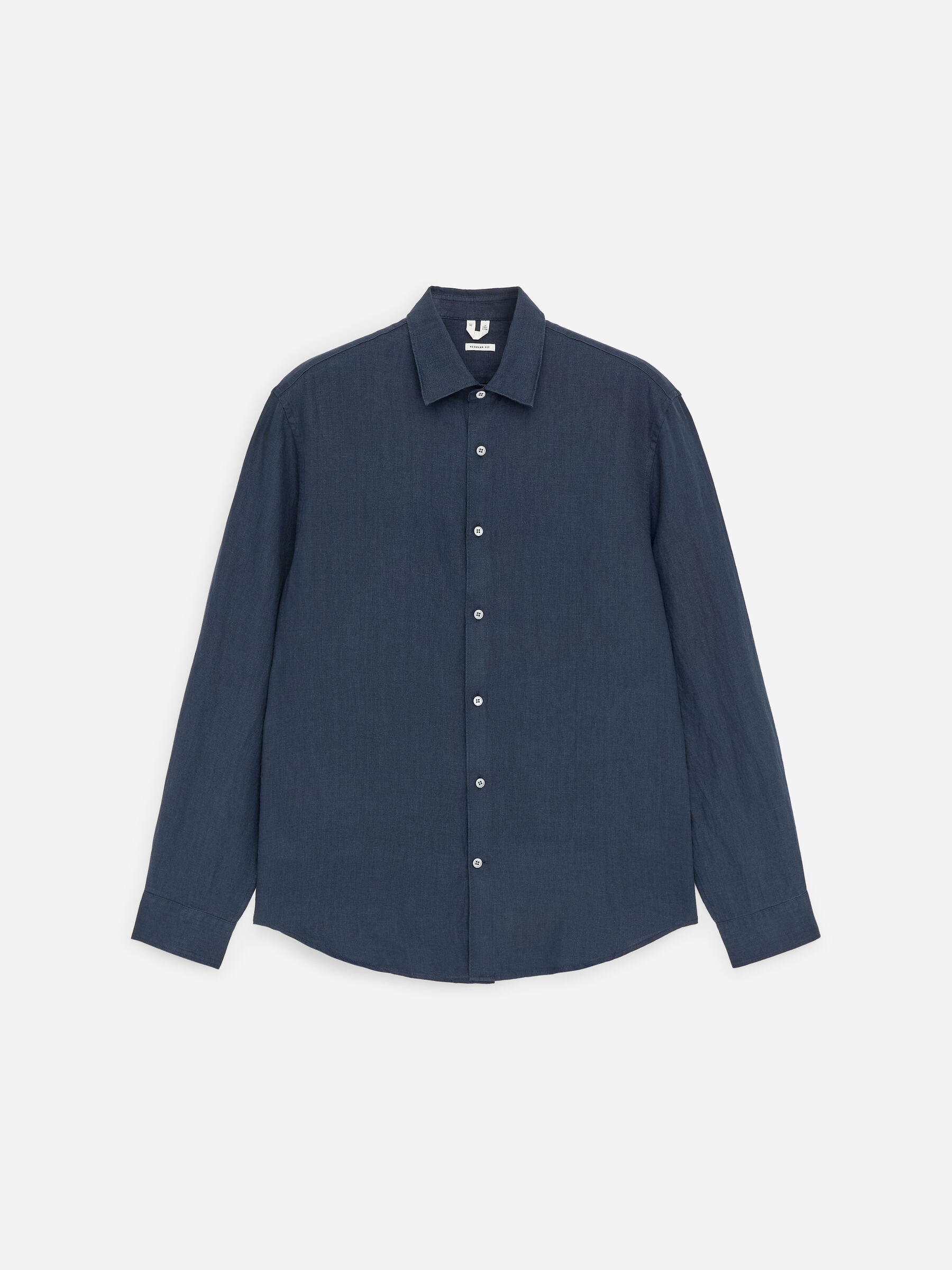 Camisa de lino - Azul oscuro - Corte estándar - Men - StillMedia/DescriptiveStillLife - 1