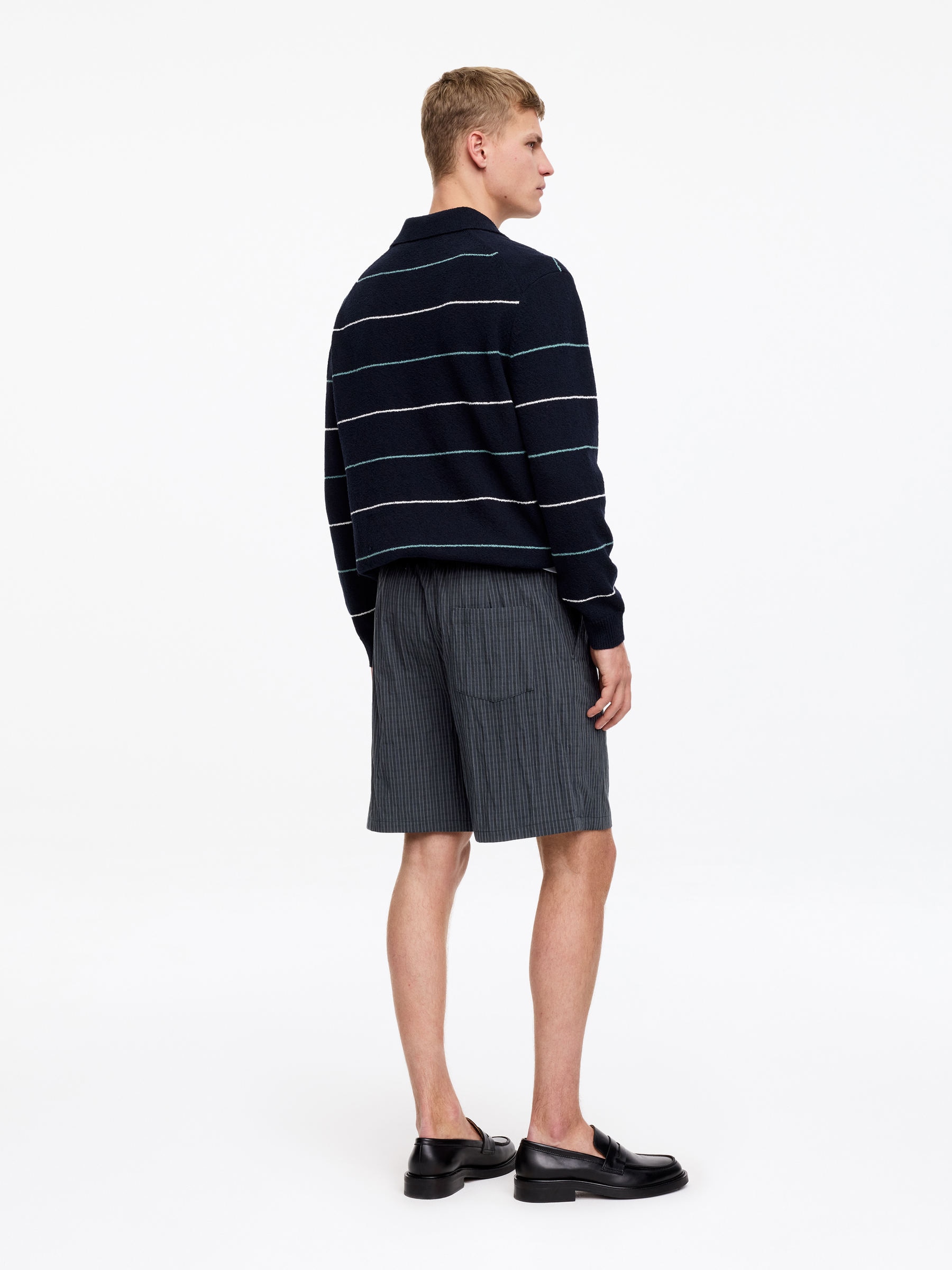 Szorty z mieszanki z bawełną - Niebieski/krata - Fason swobodny - Men - StillMedia/Lookbook - 3