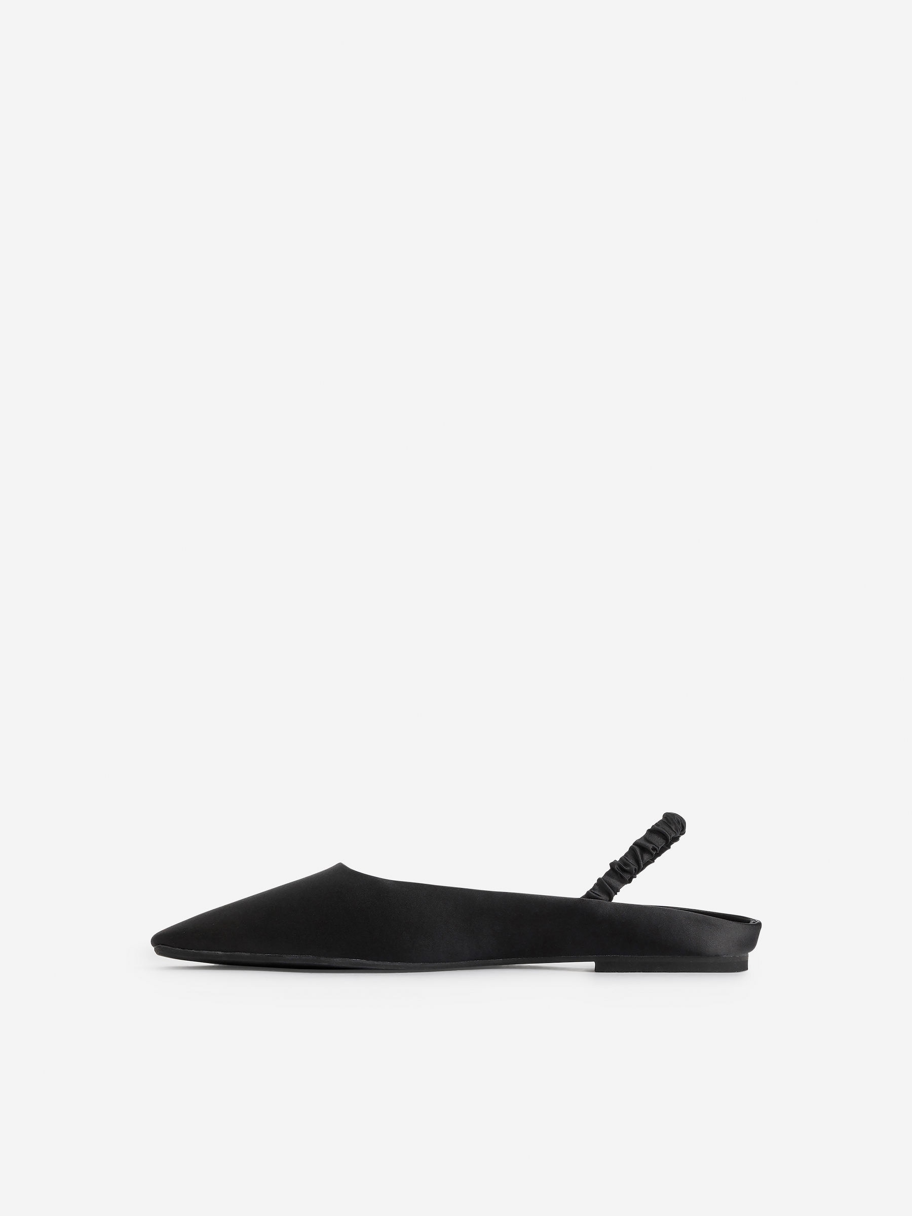 Slingback Satin Flats - Black - Women - StillMedia/DescriptiveStillLife - 4