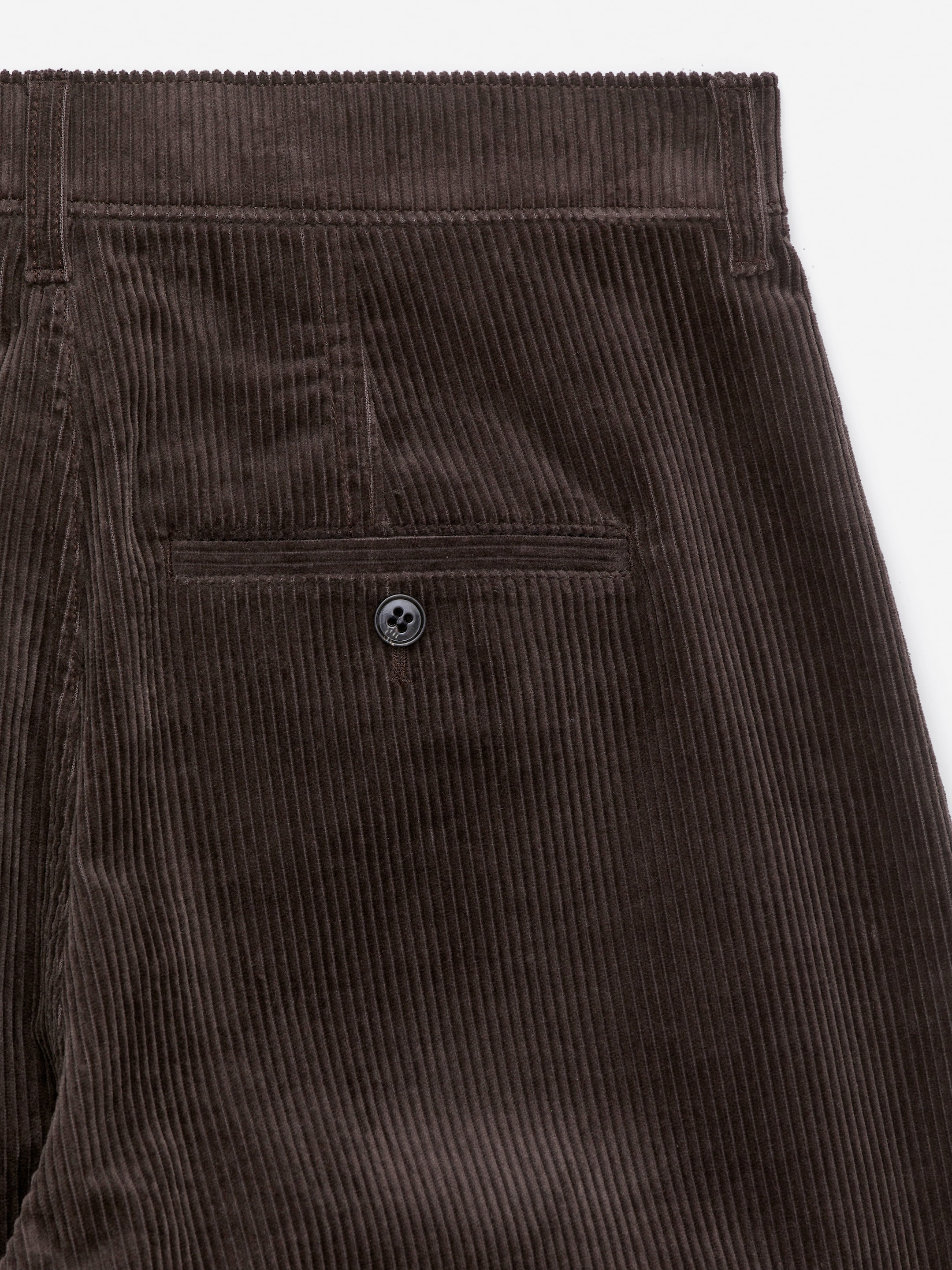 Pantalon en velours côtelé jambes barrel - Marron foncé - Loose fit - Femme - StillMedia/DescriptiveDetail - 1