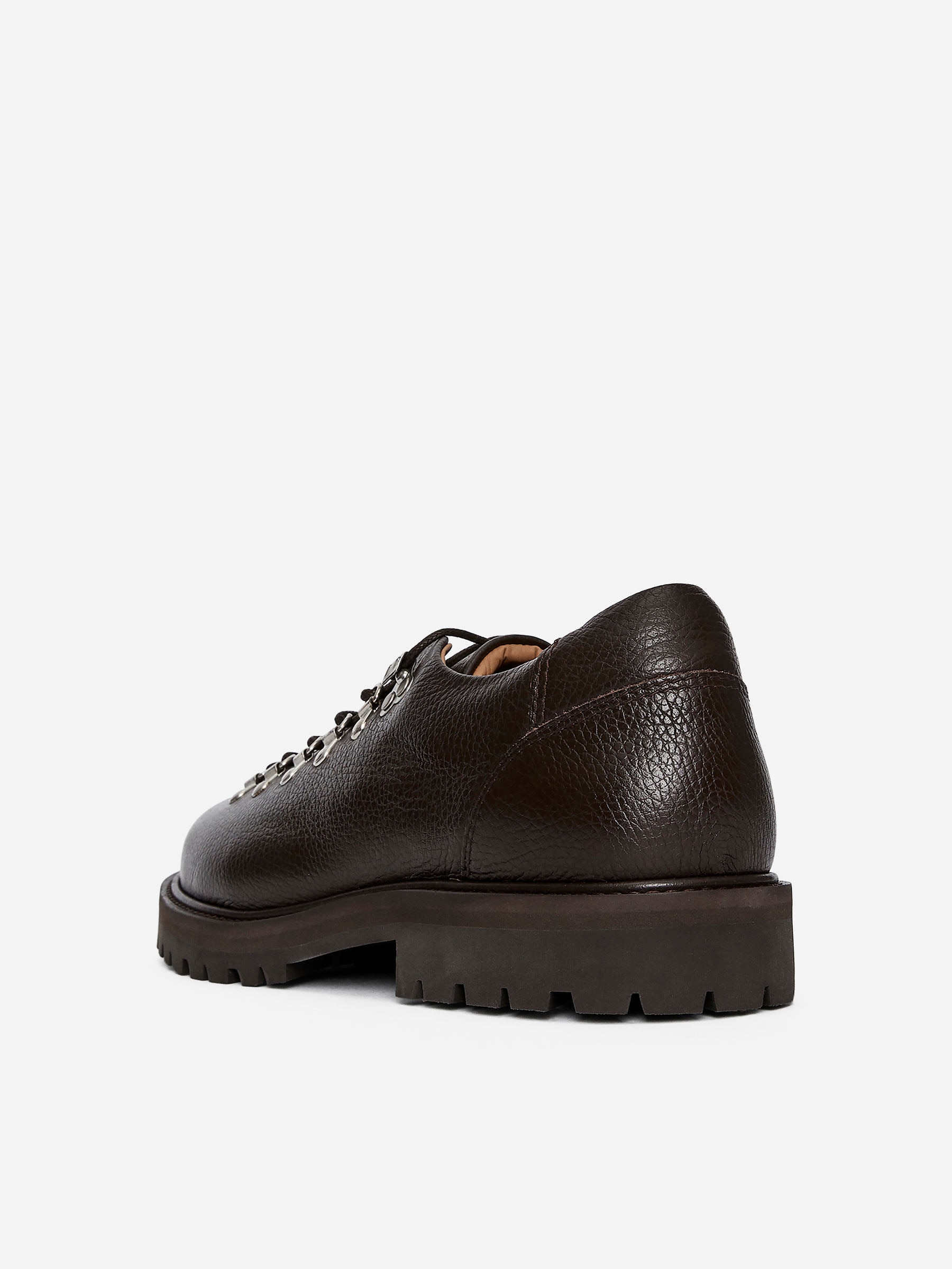 Leather Hiking Shoes - Dark Brown - Men - StillMedia/DescriptiveStillLife - 4