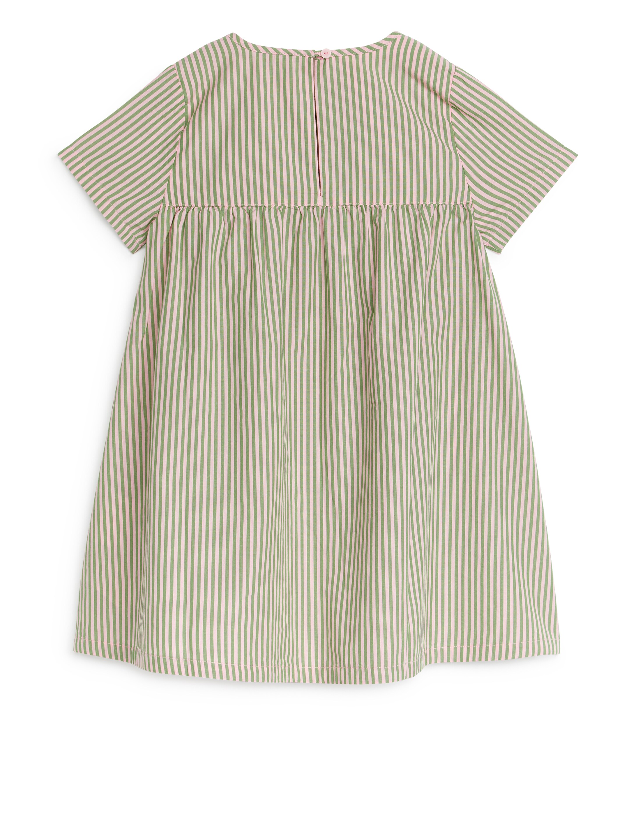 Se større billede: Bomuldskjole - Grøn/råhvid - BØRN | H&M DK 2