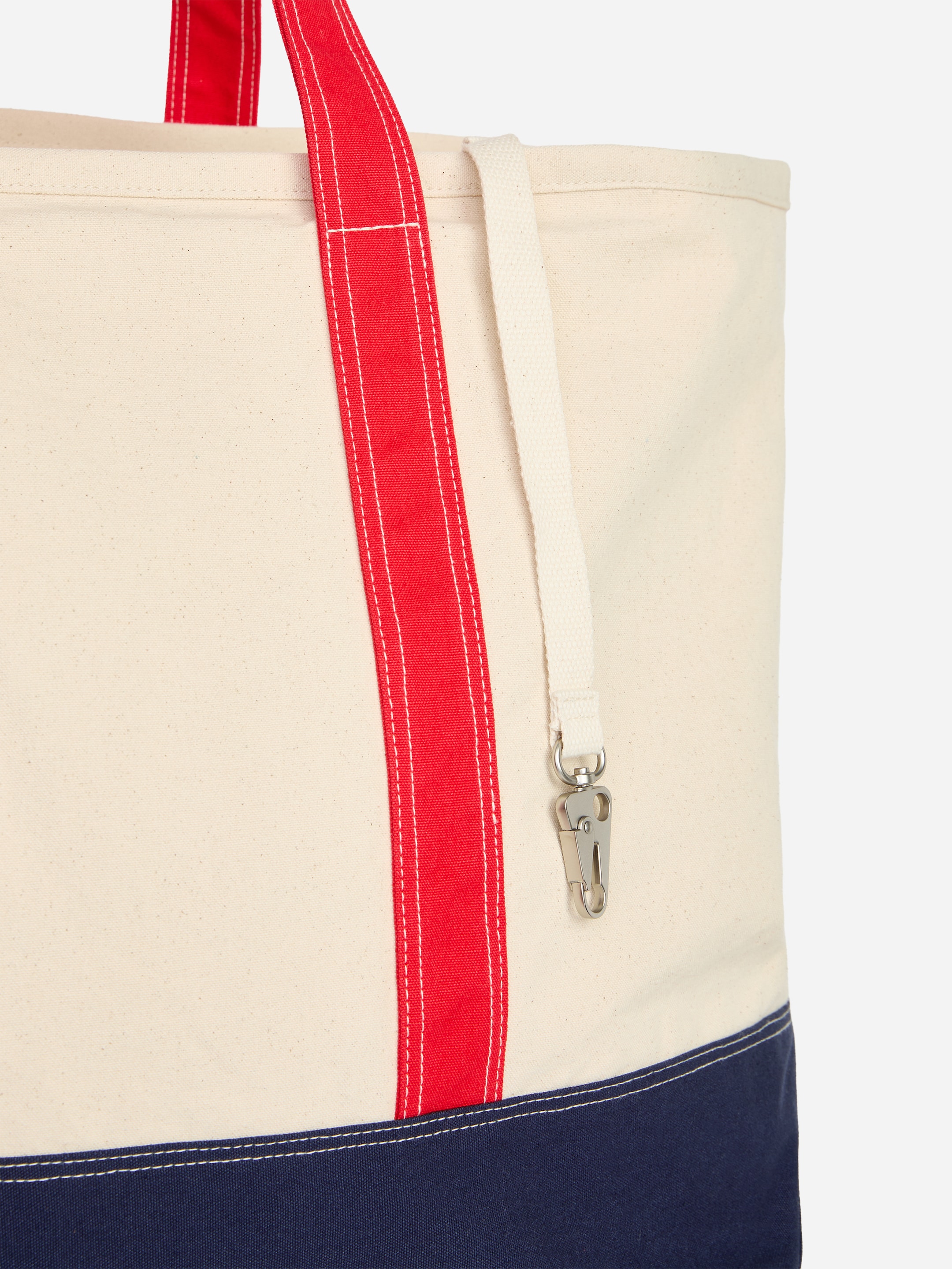 Large Canvas Tote Bag - Off-White/Navy - Men - StillMedia/DescriptiveDetail - 3