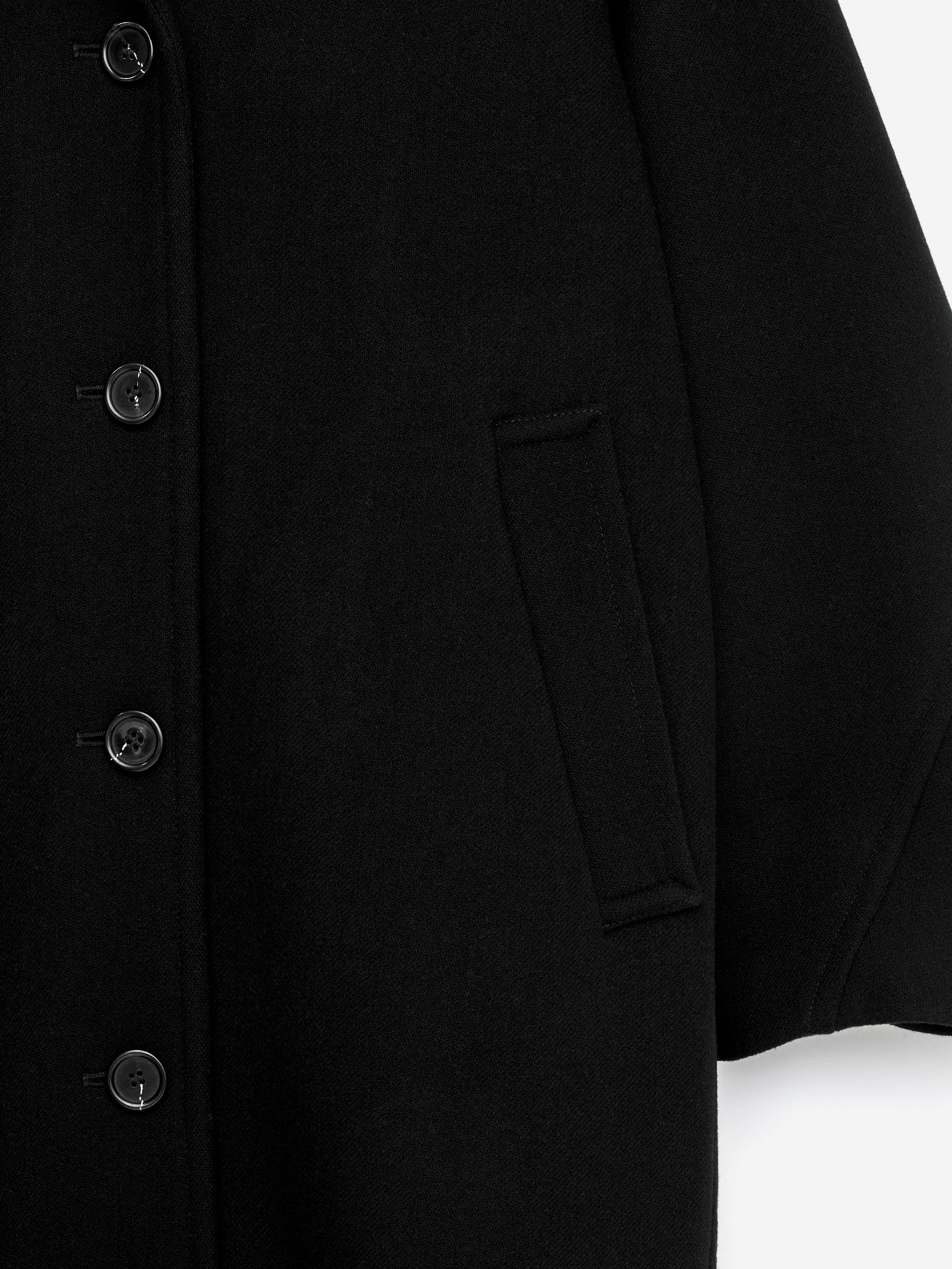 Oversized Wool-Blend Coat - Black - Oversized - Women - StillMedia/DescriptiveDetail - 2