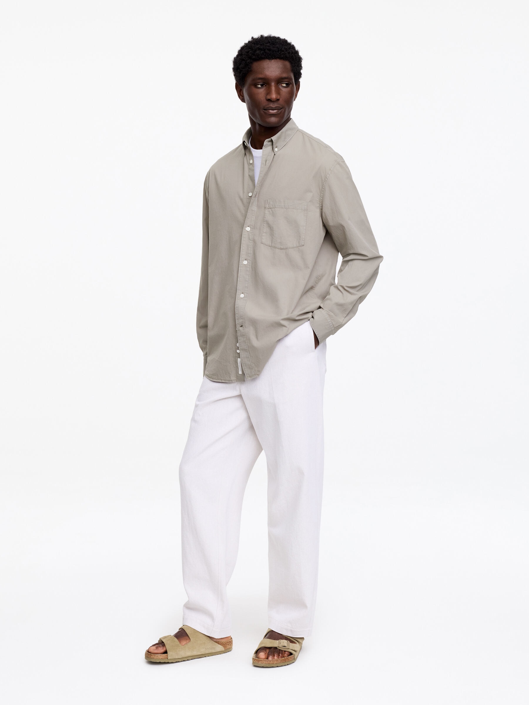 Camisa de popelina holgada - Gris - Corte relajado - Men - StillMedia/Lookbook - 5