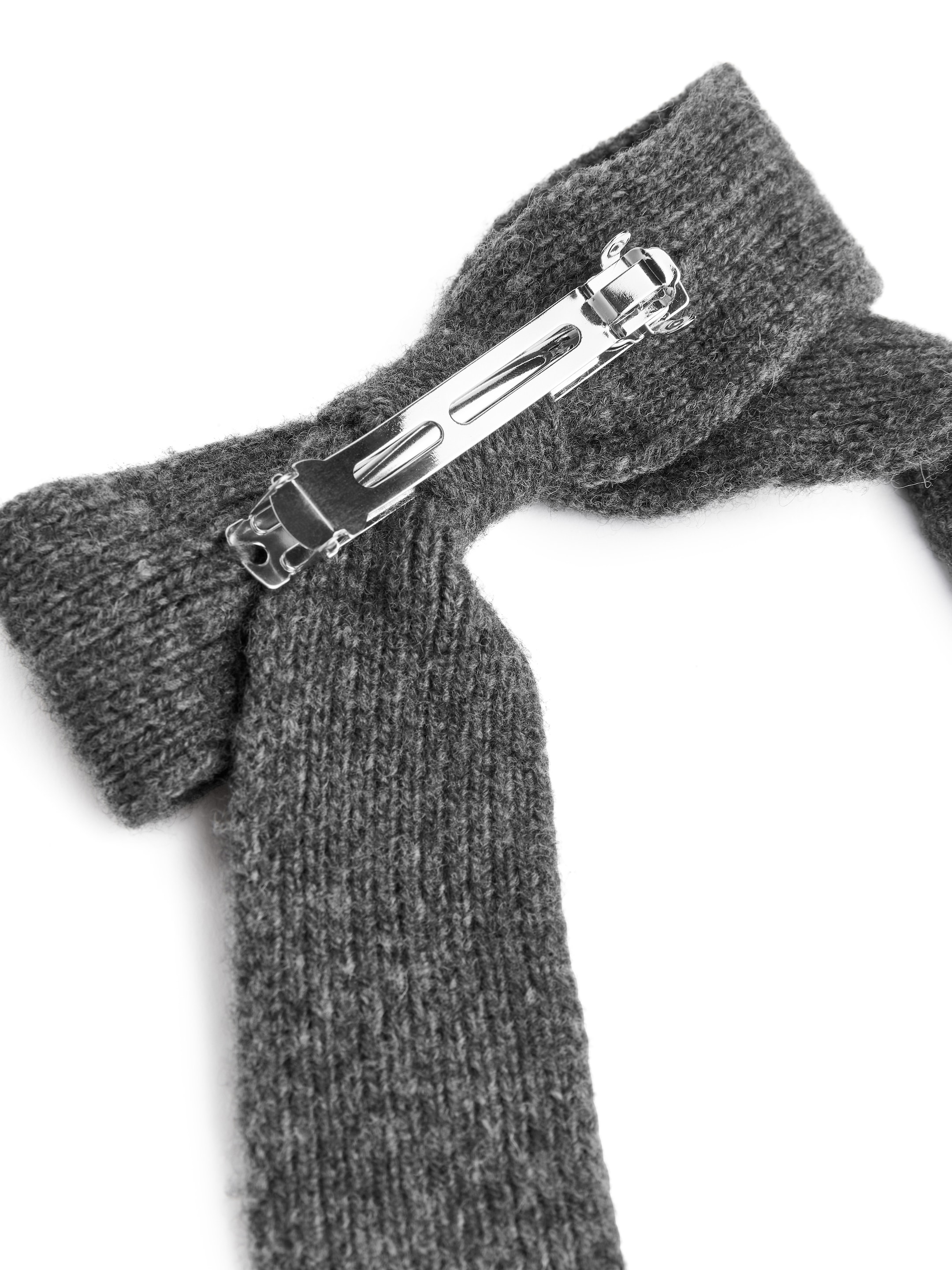 Stickad rosett - Mörkgråmelerad - Women - StillMedia/DescriptiveDetail - 2