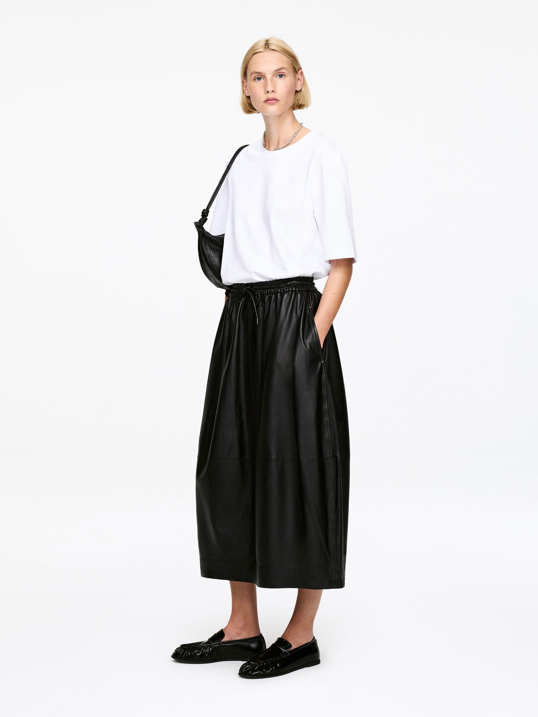 Jupe barrel en cuir - Noir - Regular fit - Femme - StillMedia/Lookbook - 6