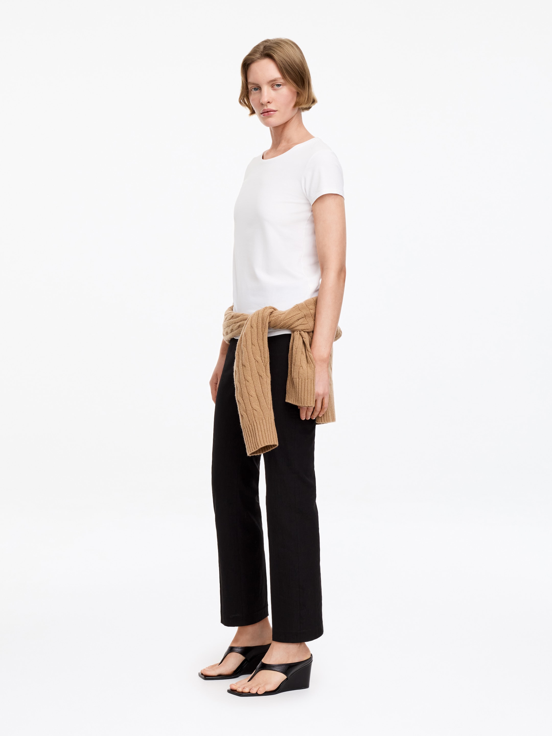 Slim Cap-Sleeve T-Shirt - White - Slim fit - Women - StillMedia/Lookbook - 8