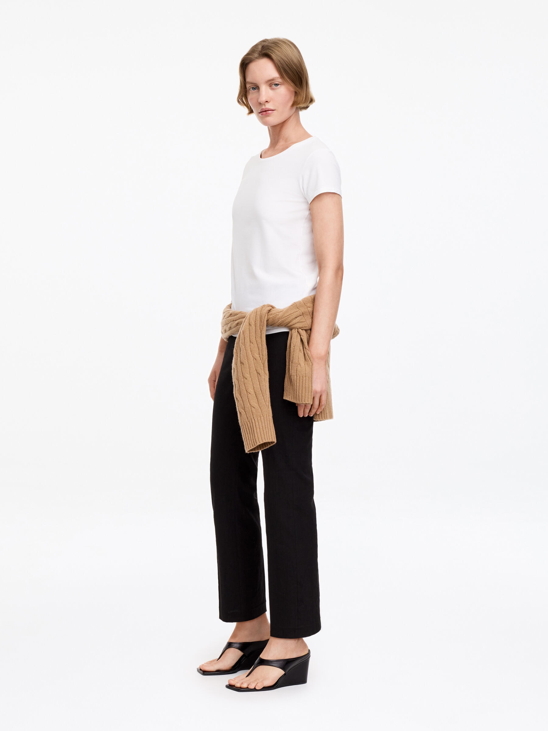 Slim Cap-Sleeve T-Shirt - White - Slim fit - Women - StillMedia/Lookbook - 8