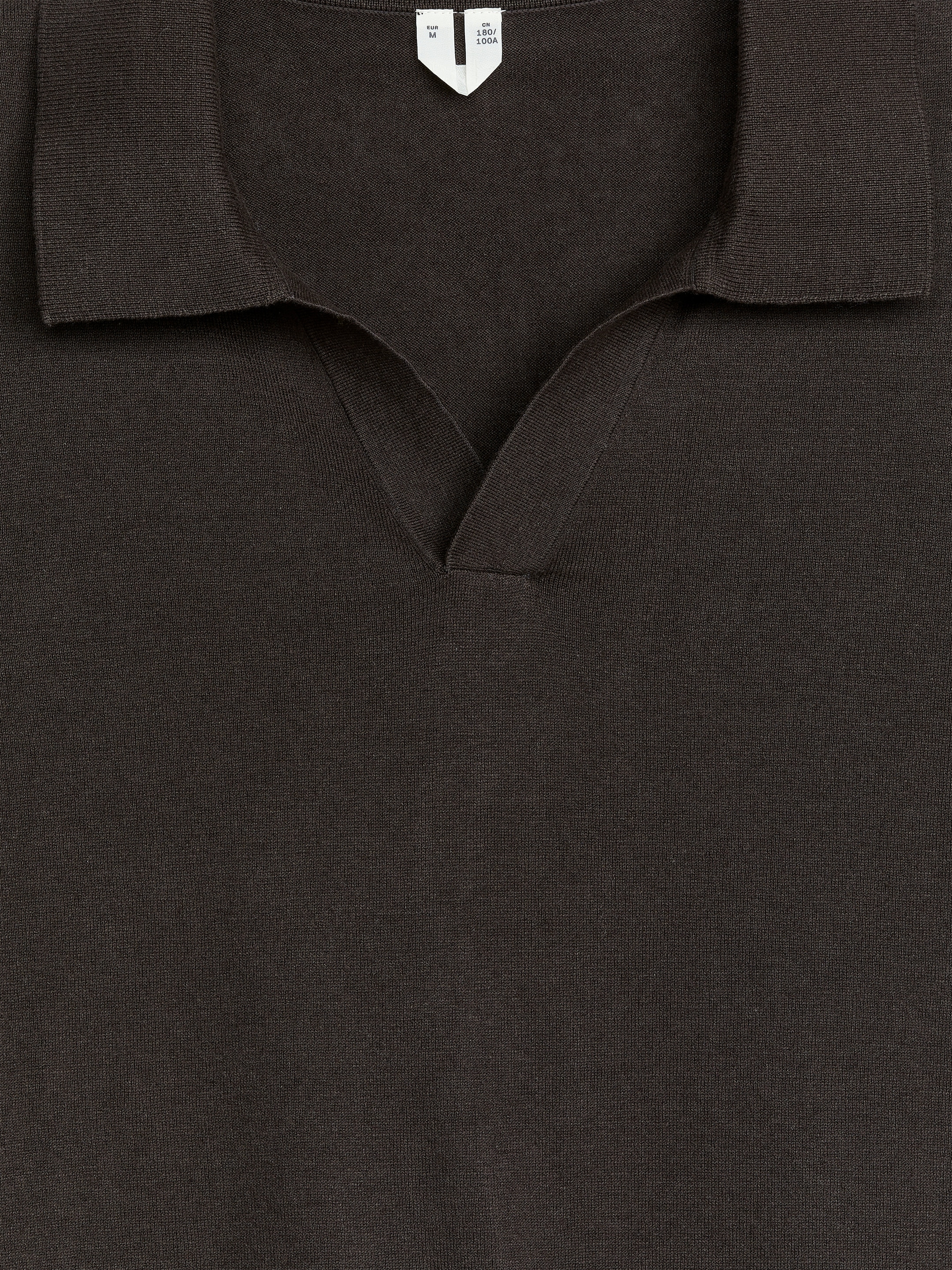 Cotton Linen Polo Shirt - Dark Brown - Regular fit - Men - StillMedia/DescriptiveDetail - 1