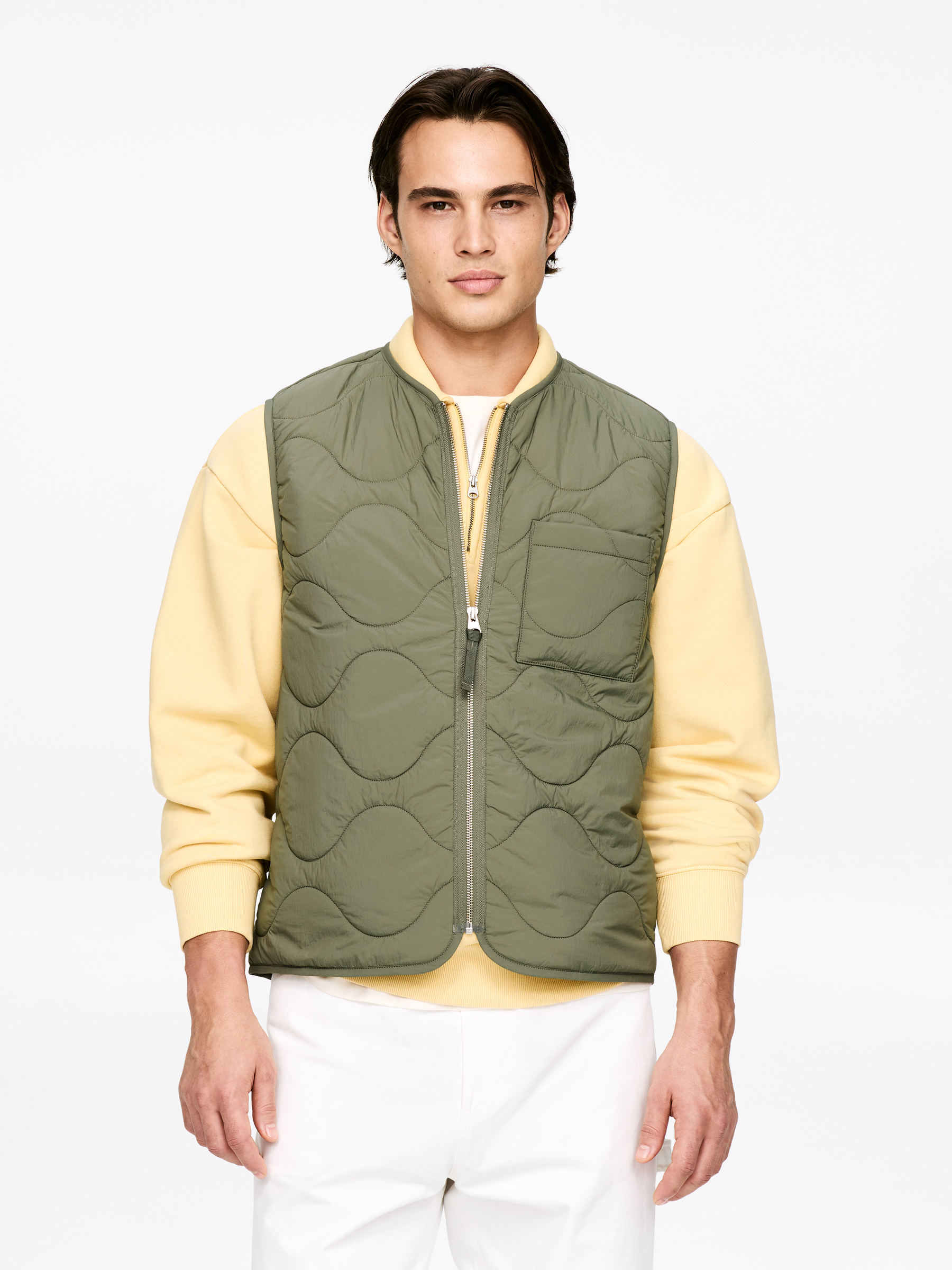 Gesteppte 2-in-1-Liner-Weste - Grün - Regular Fit - Herren - StillMedia/Lookbook - 8