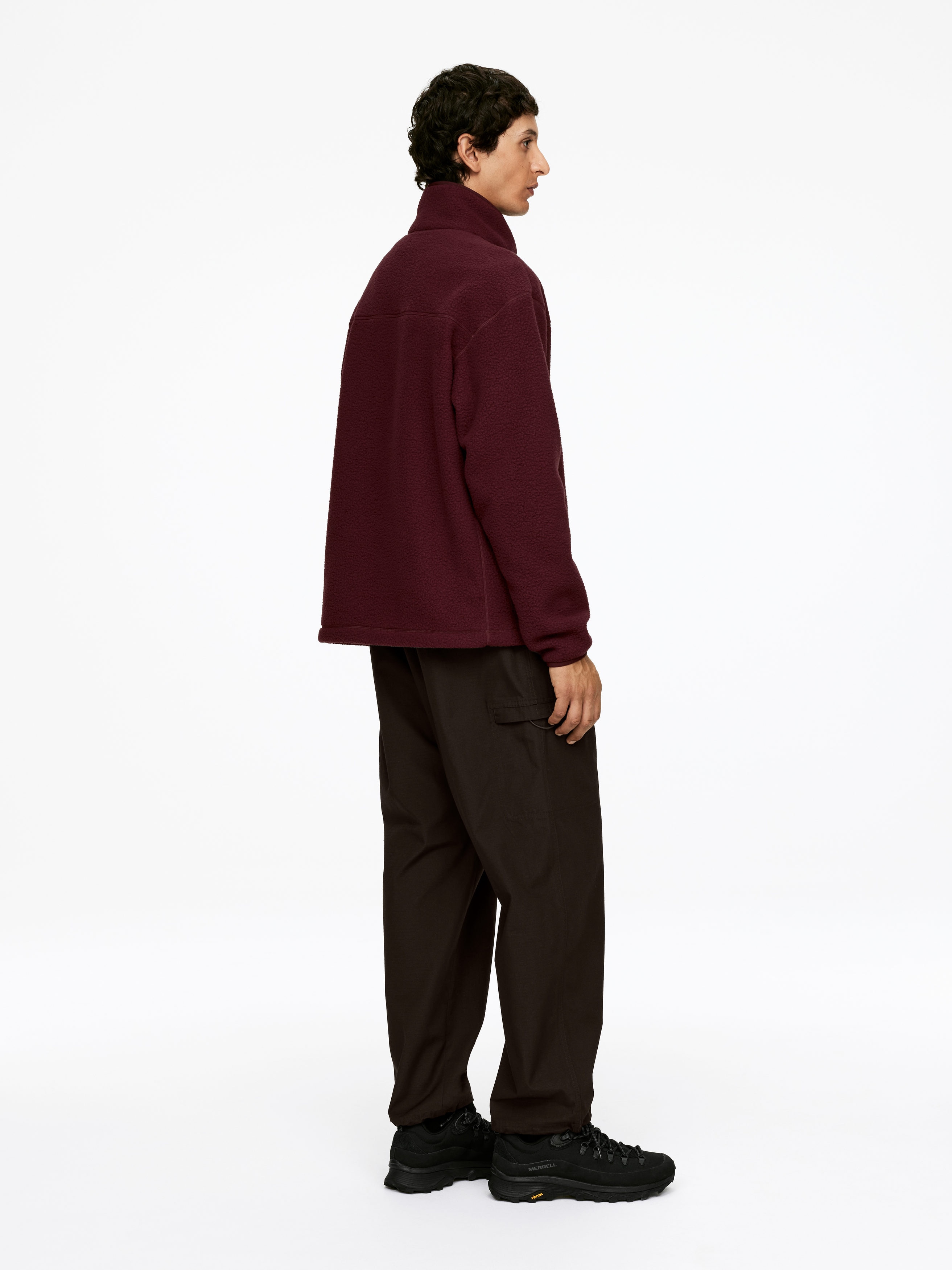 Fleecejacka - Mörkröd - Regular fit - Men - StillMedia/Lookbook - 7