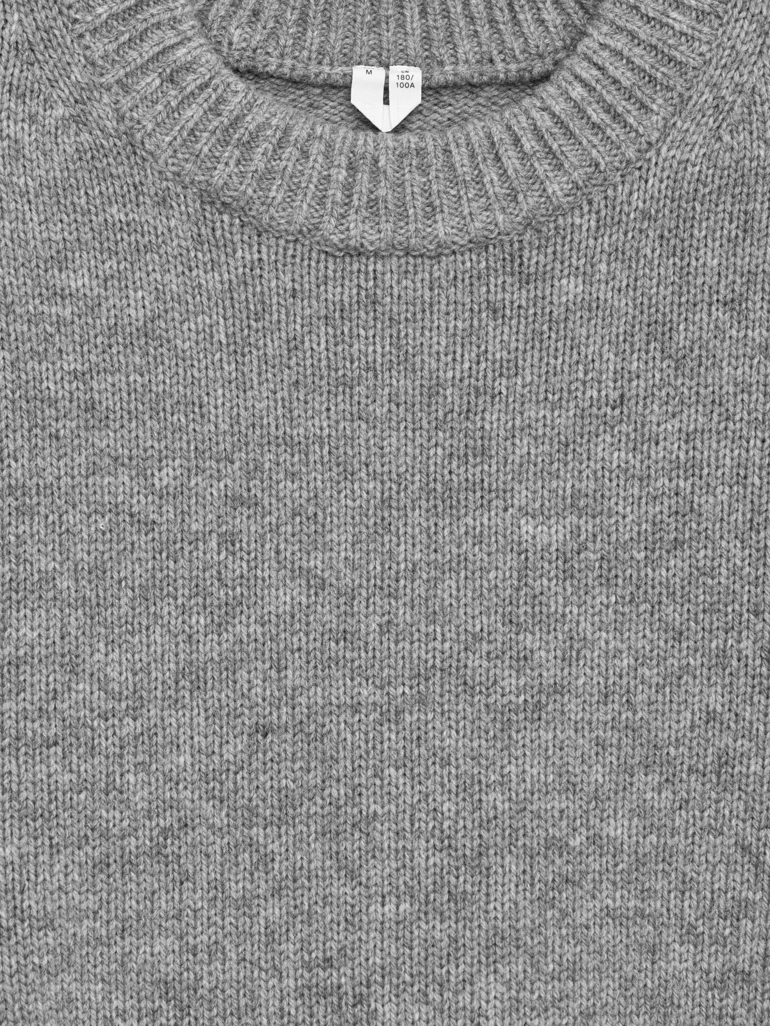 Pull épais en laine - Gris clair chiné/Charbon chiné/Bleu foncé/Marron foncé/Beige chiné/Blanc cassé/Bleu moyen - 4