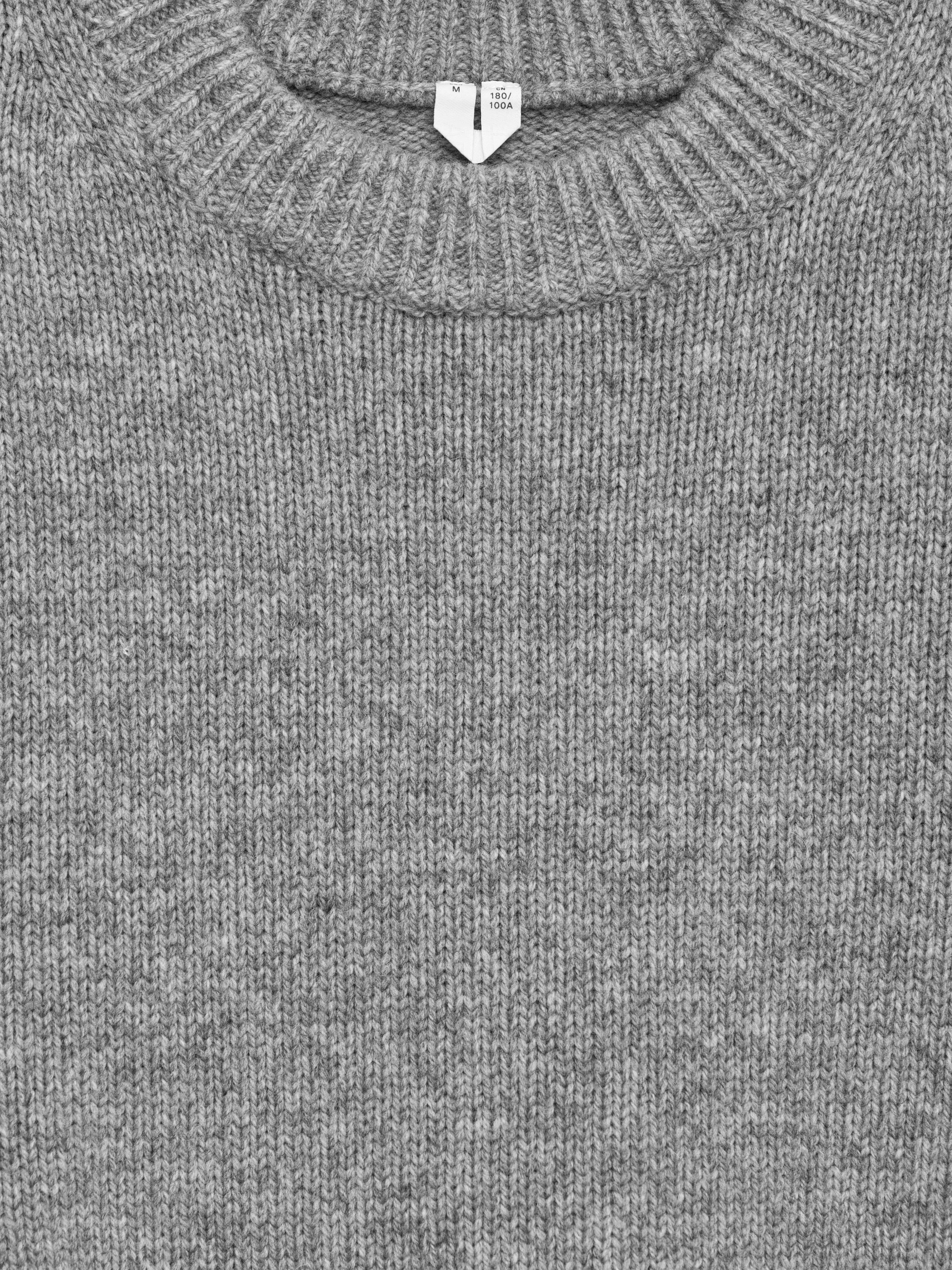 Pullover aus schwerem Wollstrick - Hellgrau meliert - Relaxed Fit - Herren - StillMedia/DescriptiveDetail - 1