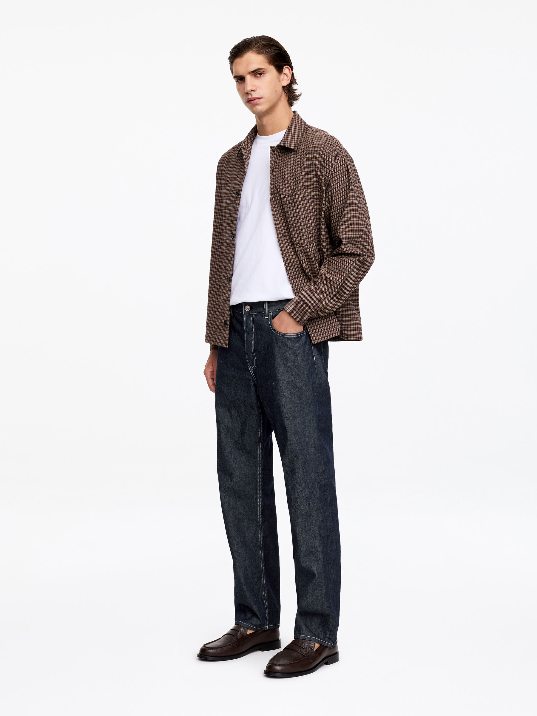 OCEAN Loose Lightweight Jeans - Dark Blue - Loose fit - Men - StillMedia/Lookbook - 2